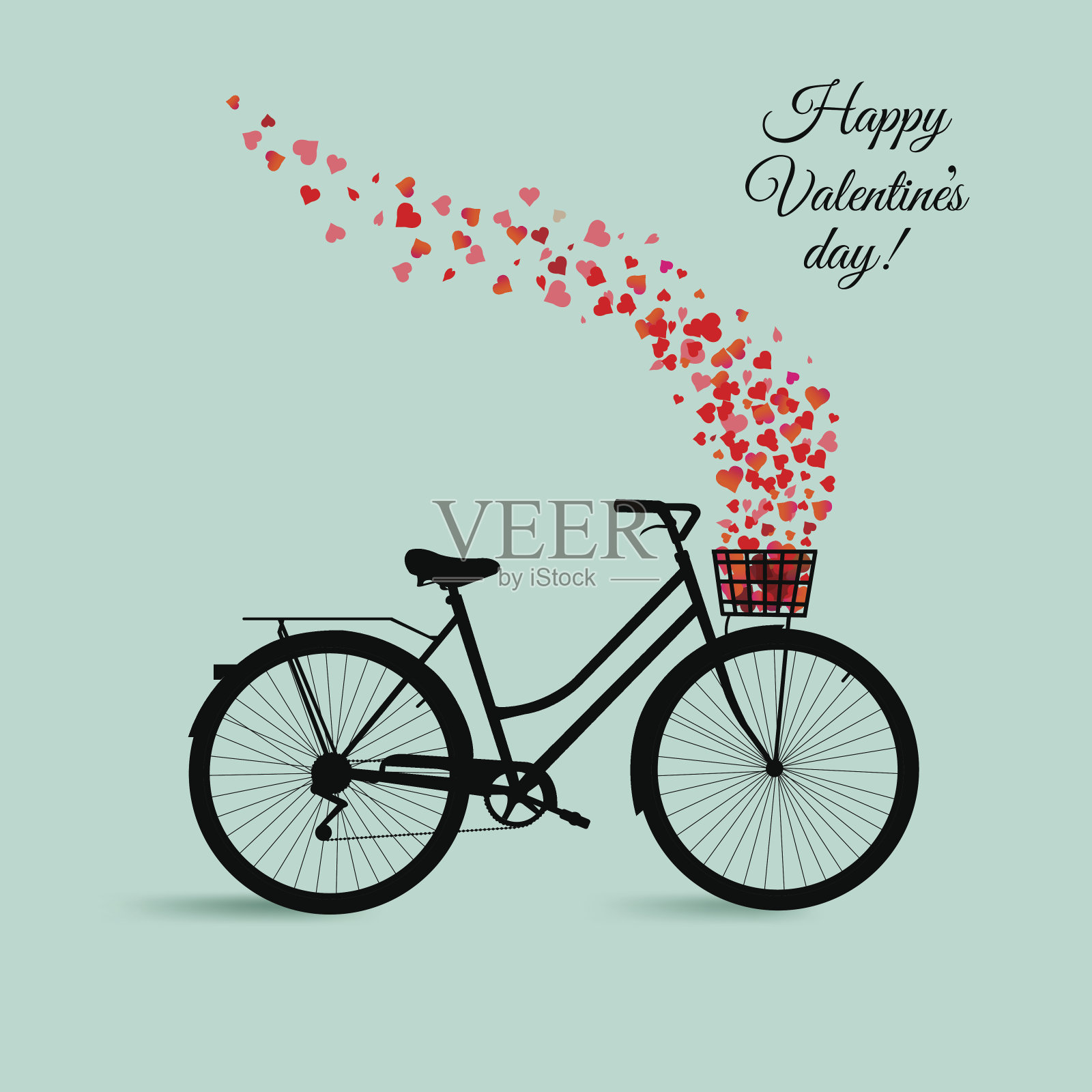 有爱心的情人节卡片设计元素图片