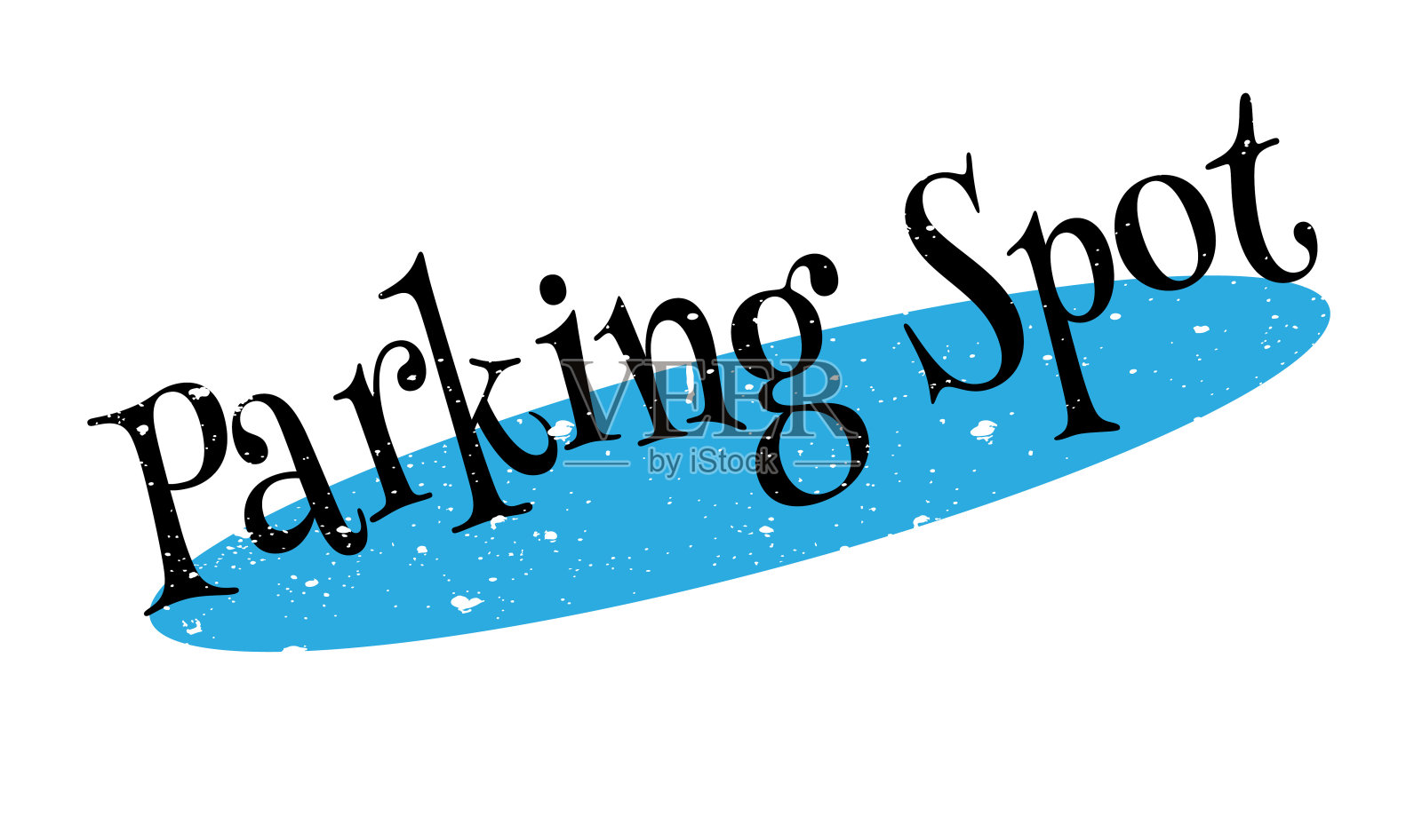 停车位橡皮图章插画图片素材