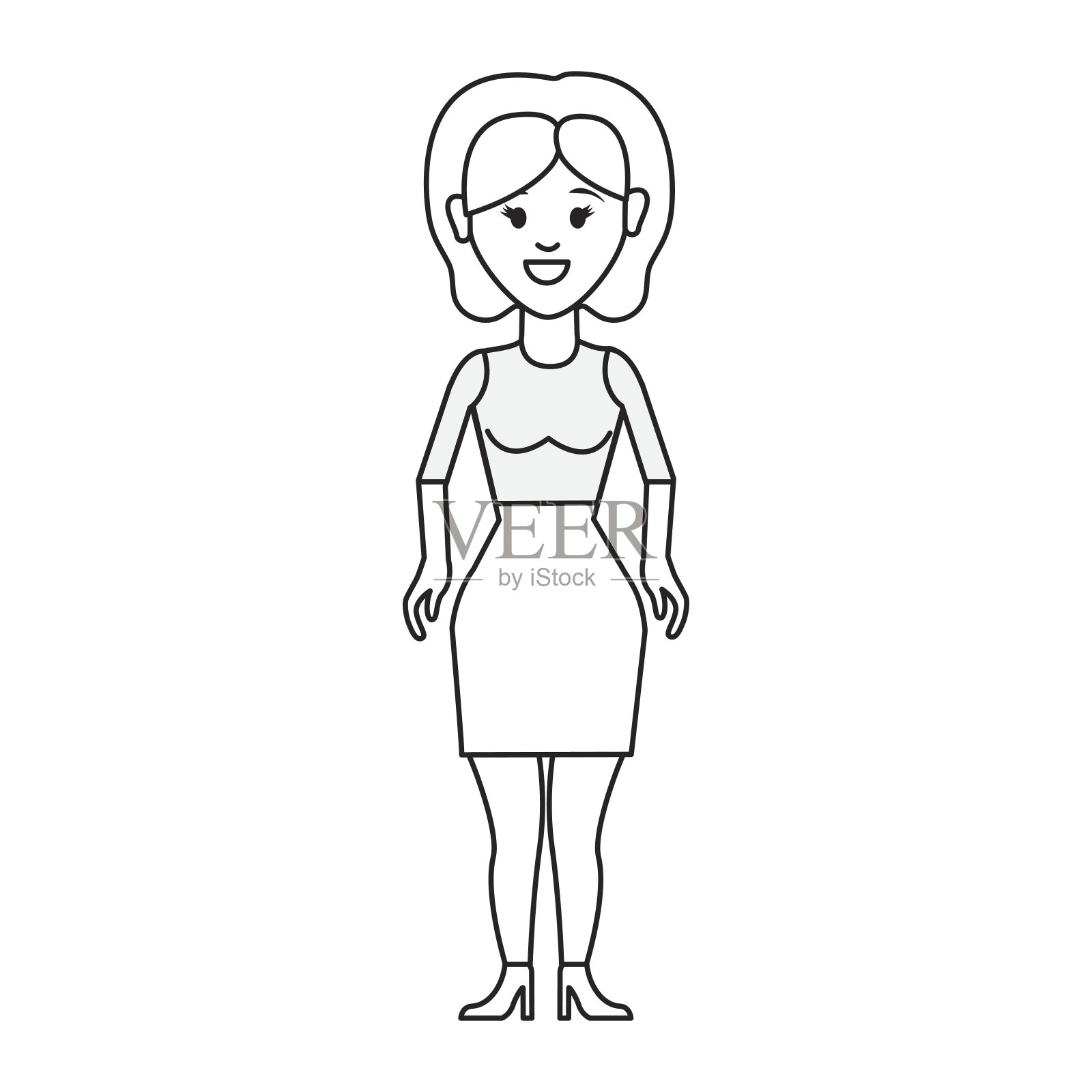 人物人物、女性形象与休闲布图标设计元素图片