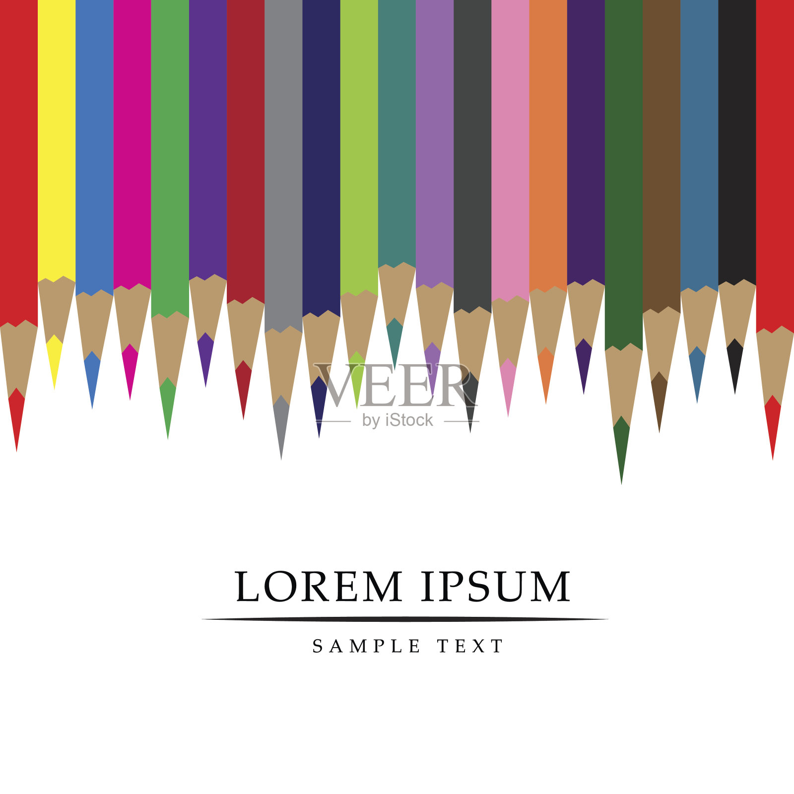 彩色铅笔设计模板素材