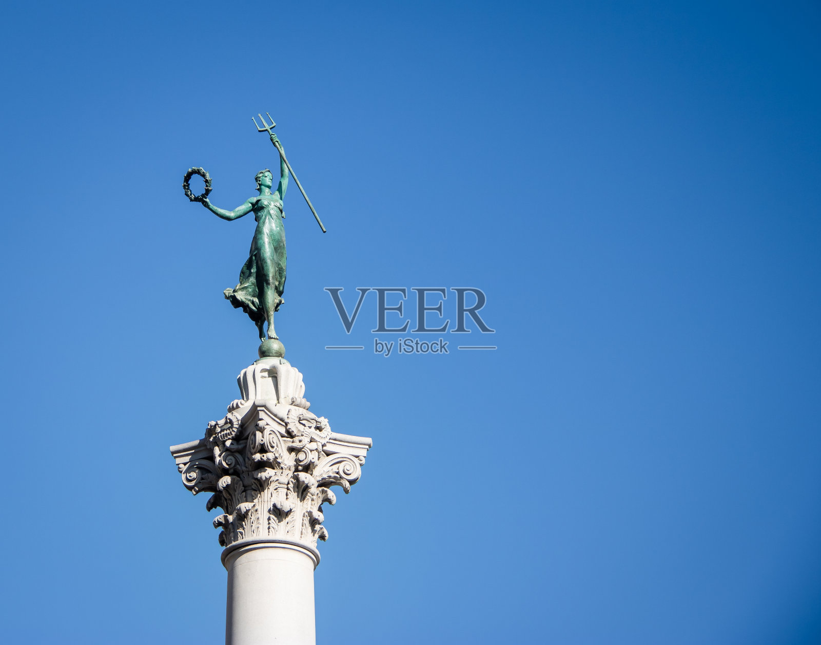 胜利雕像在联合广场-旧金山，加利福尼亚，美国照片摄影图片