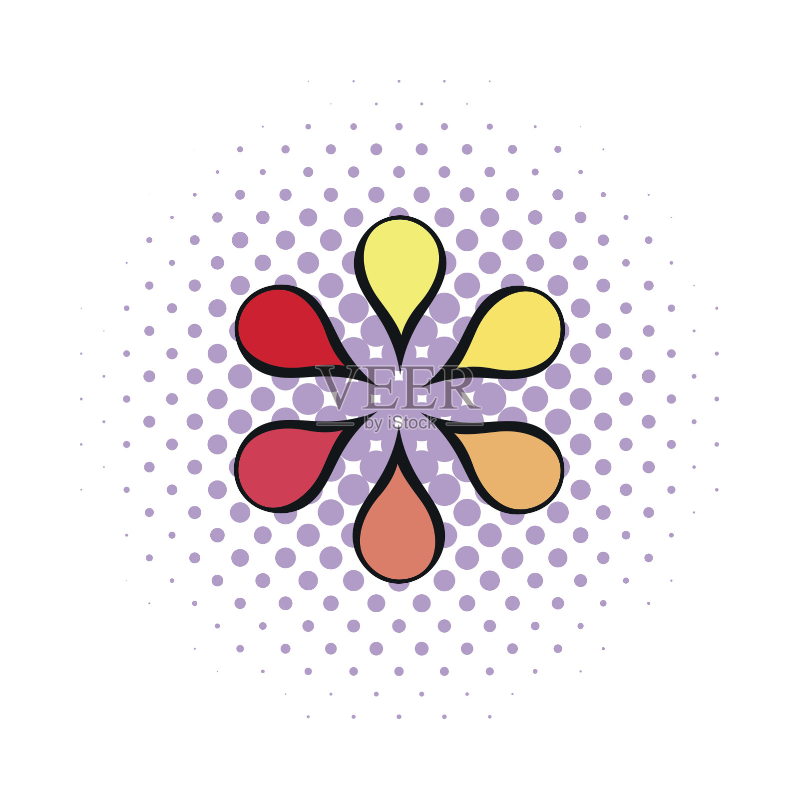 漫画风格的加载过程循环图标插画图片素材