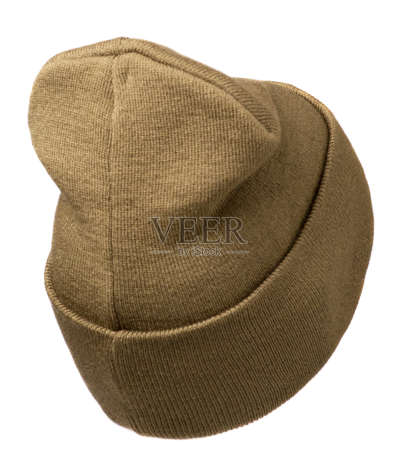 帽子孤立在白色背景。编织帽子。棕色帽子照片摄影图片