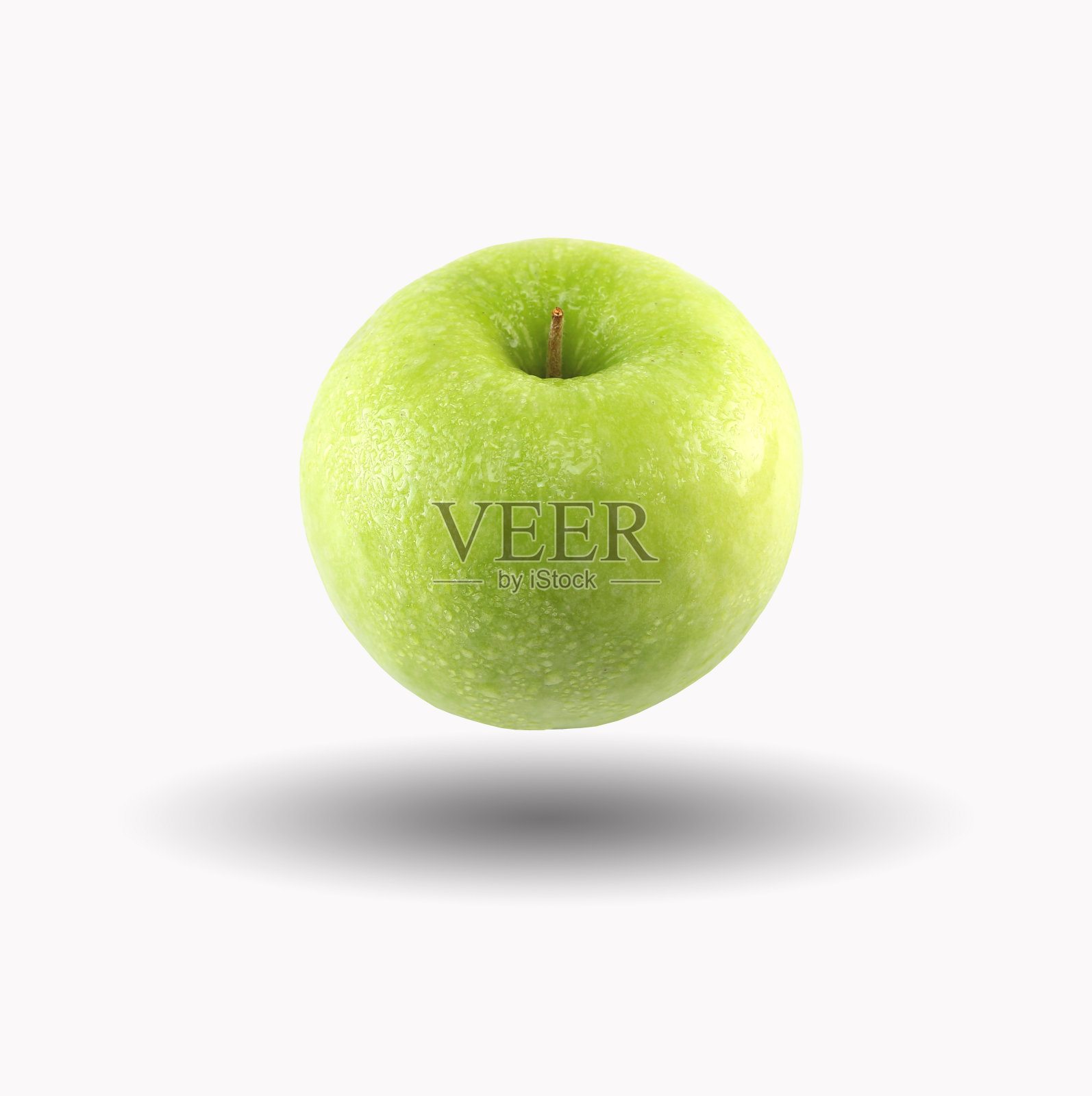 青苹果孤立在白色背景上，有修剪路径。照片摄影图片