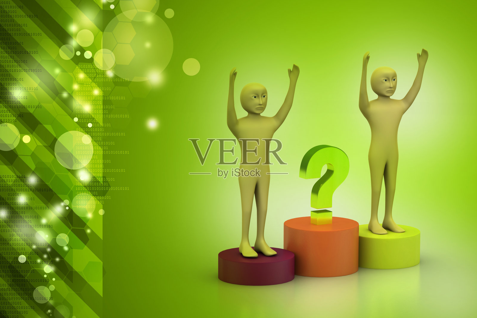 商务人士带问号照片摄影图片