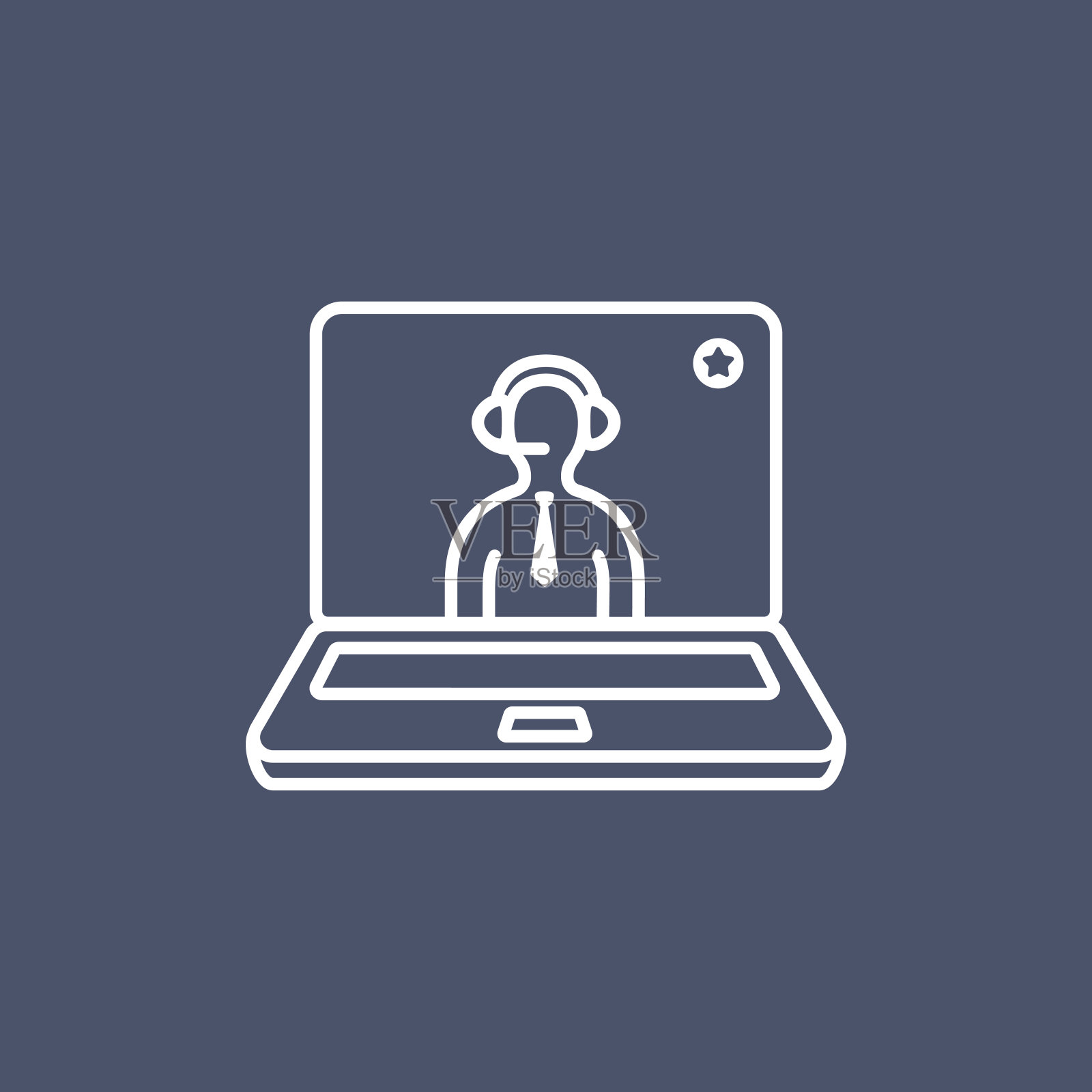 支持中心图标插画图片素材