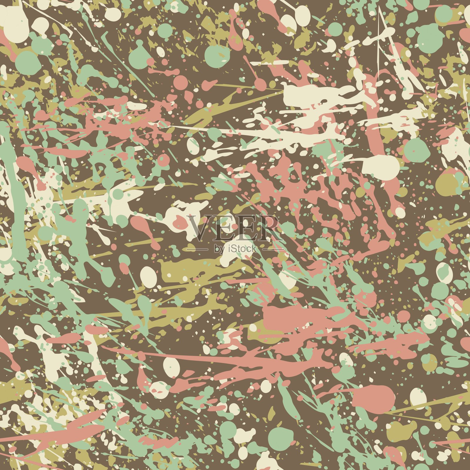 垃圾摇滚风格中的抽象背景。墨水飞溅无缝图案。手绘喷雾纹理。彩色插图。插画图片素材