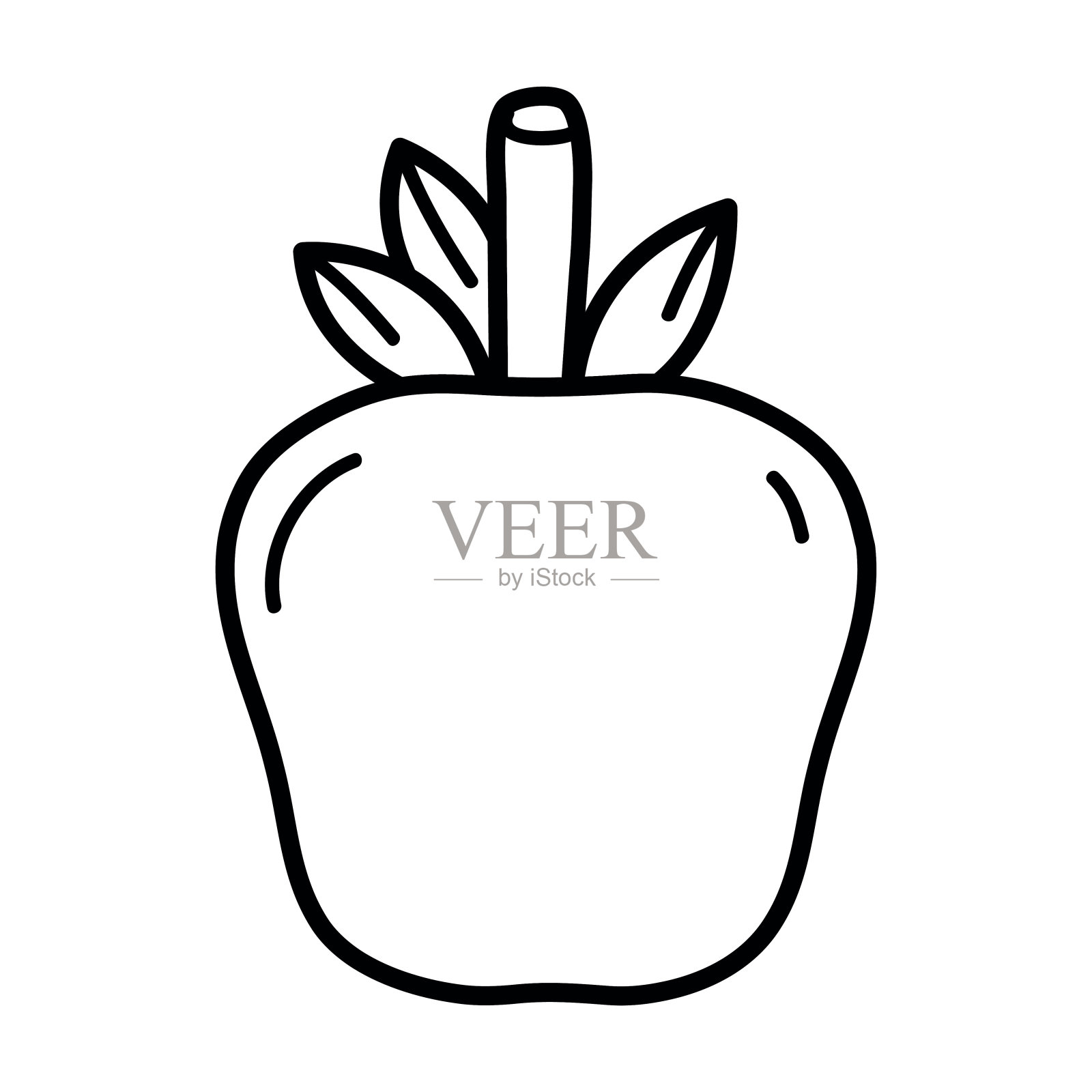 行美味的苹果水果来健康生活设计元素图片