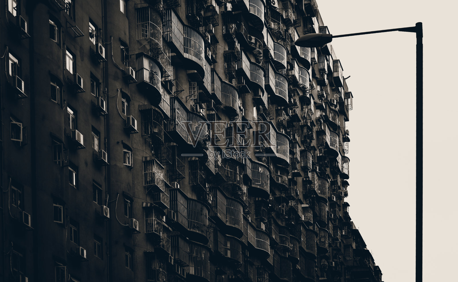 澳门的一幢旧公寓照片摄影图片