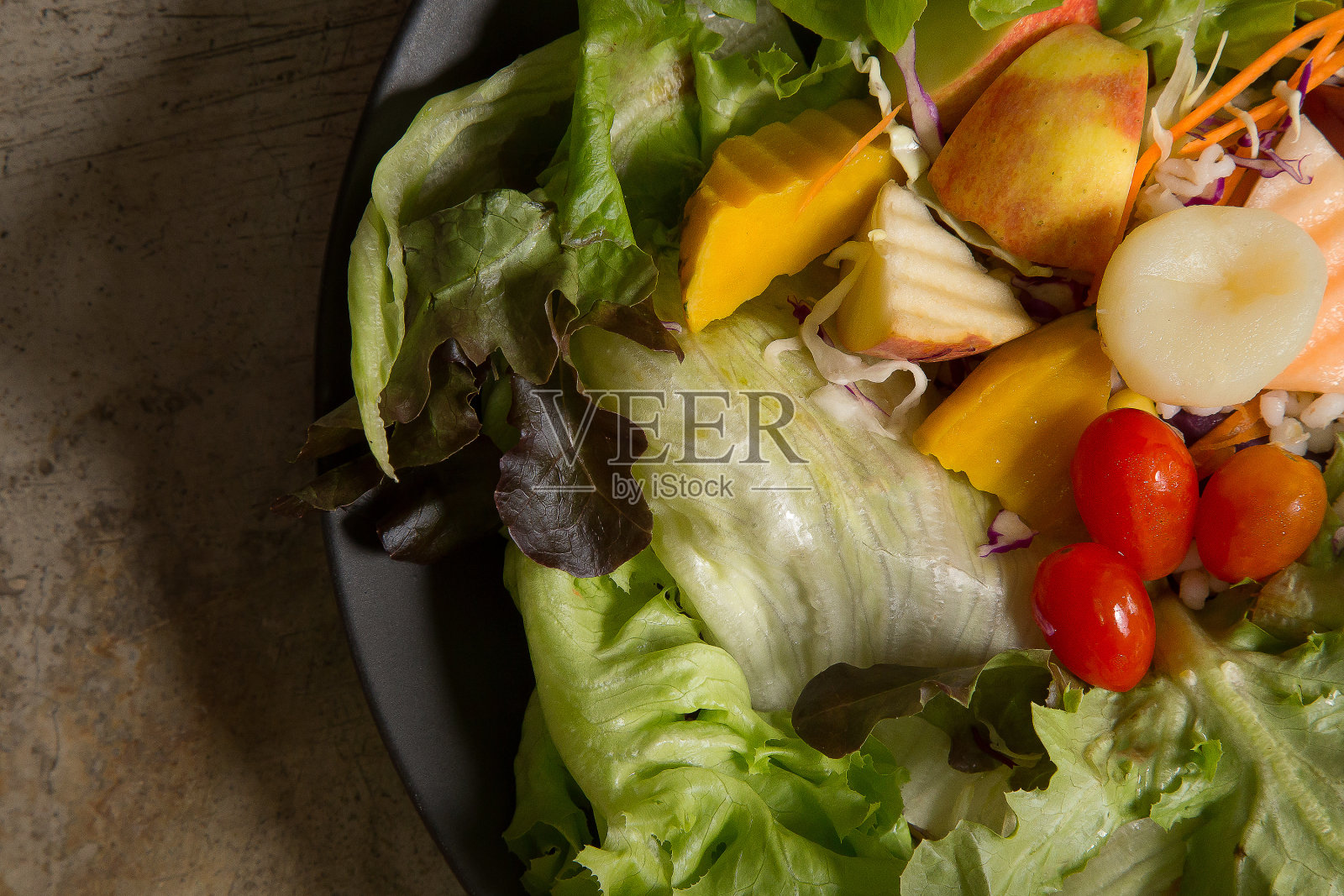 新鲜沙拉蔬菜俯视图图像照片摄影图片