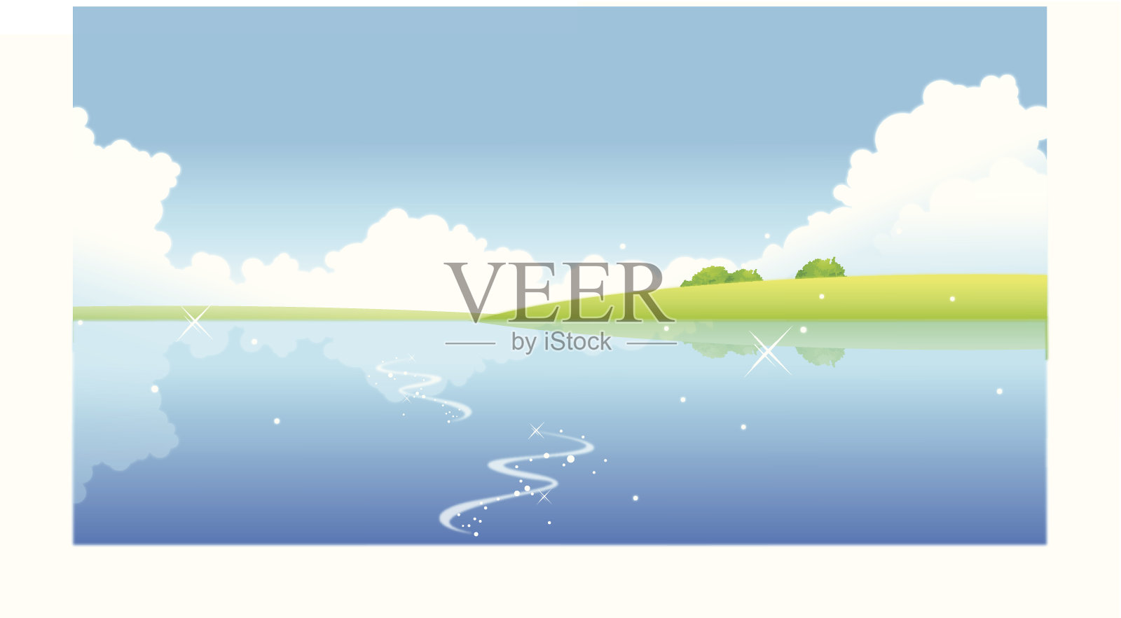 湖插画图片素材