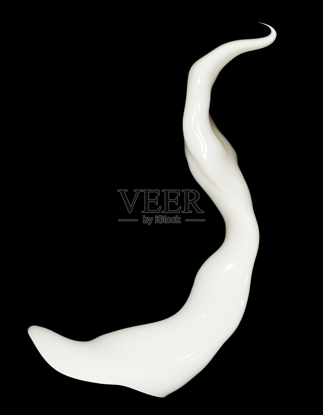 黑色背景上的牛奶照片摄影图片