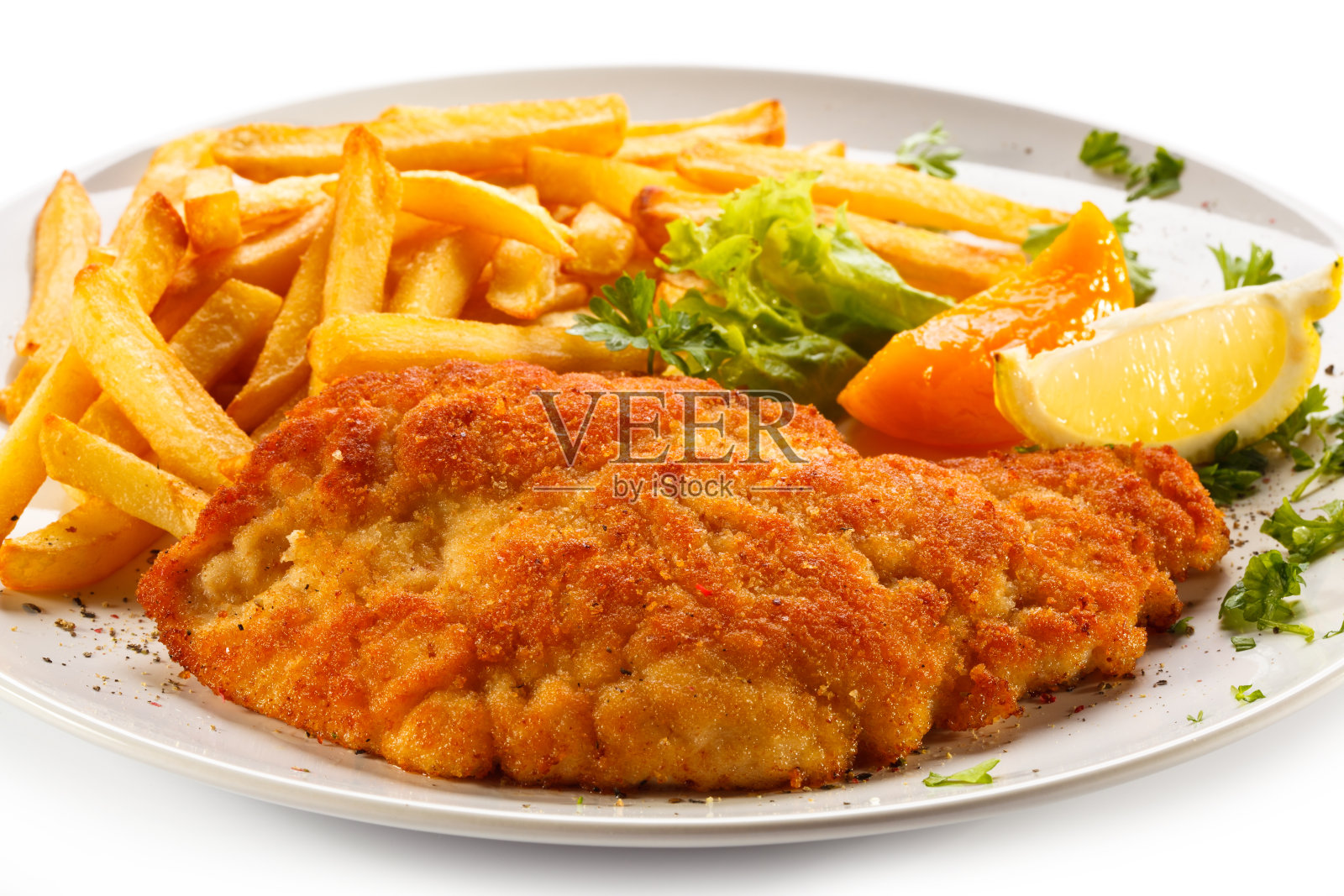 炸猪排照片摄影图片