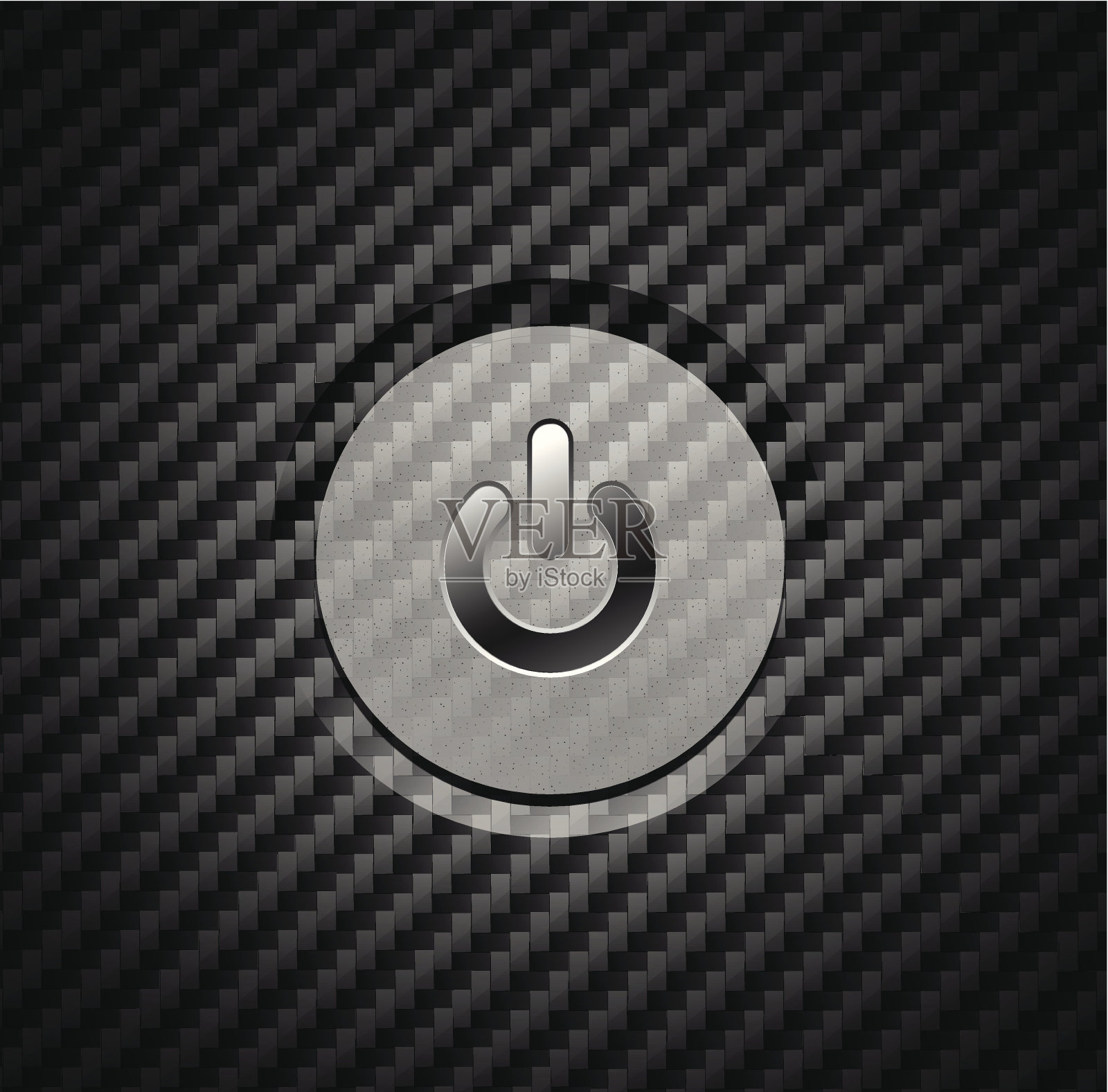 矢量电源按钮黑色纹理设计元素图片