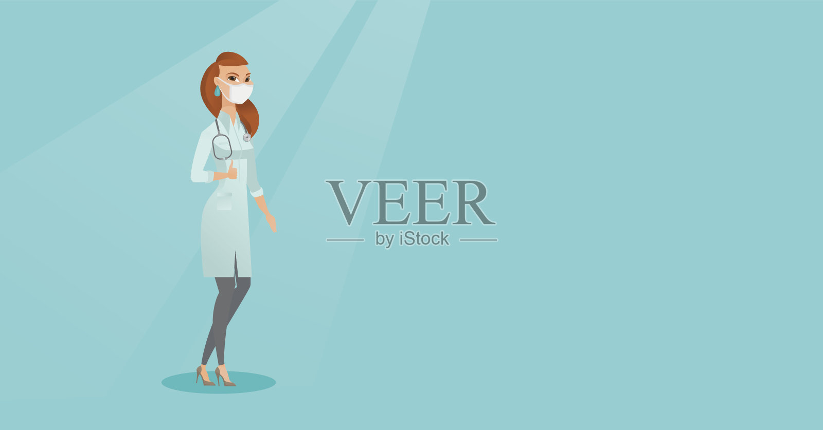 医生给拇指矢量插图插画图片素材