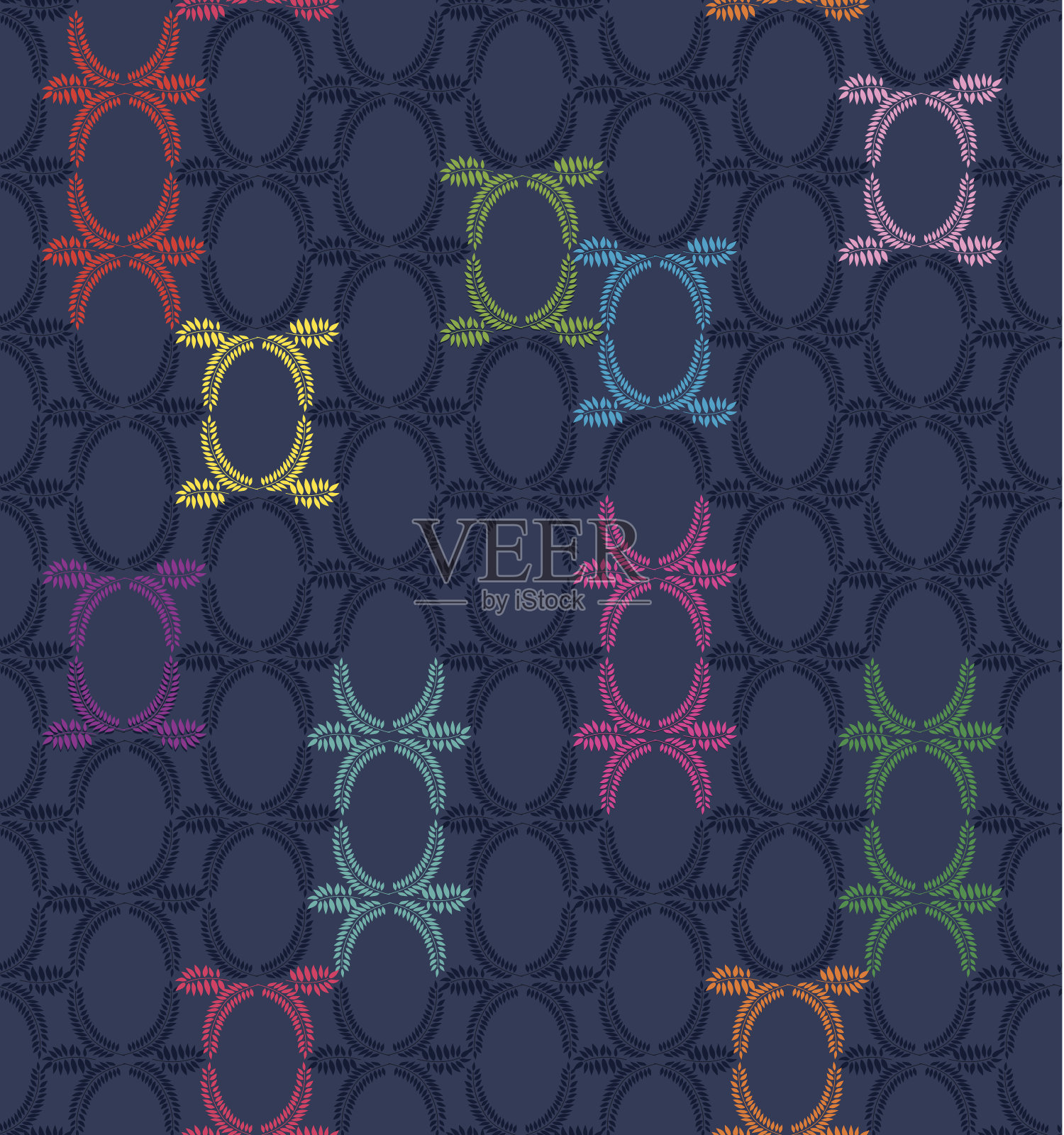 抽象几何无缝瓷砖图案插画图片素材