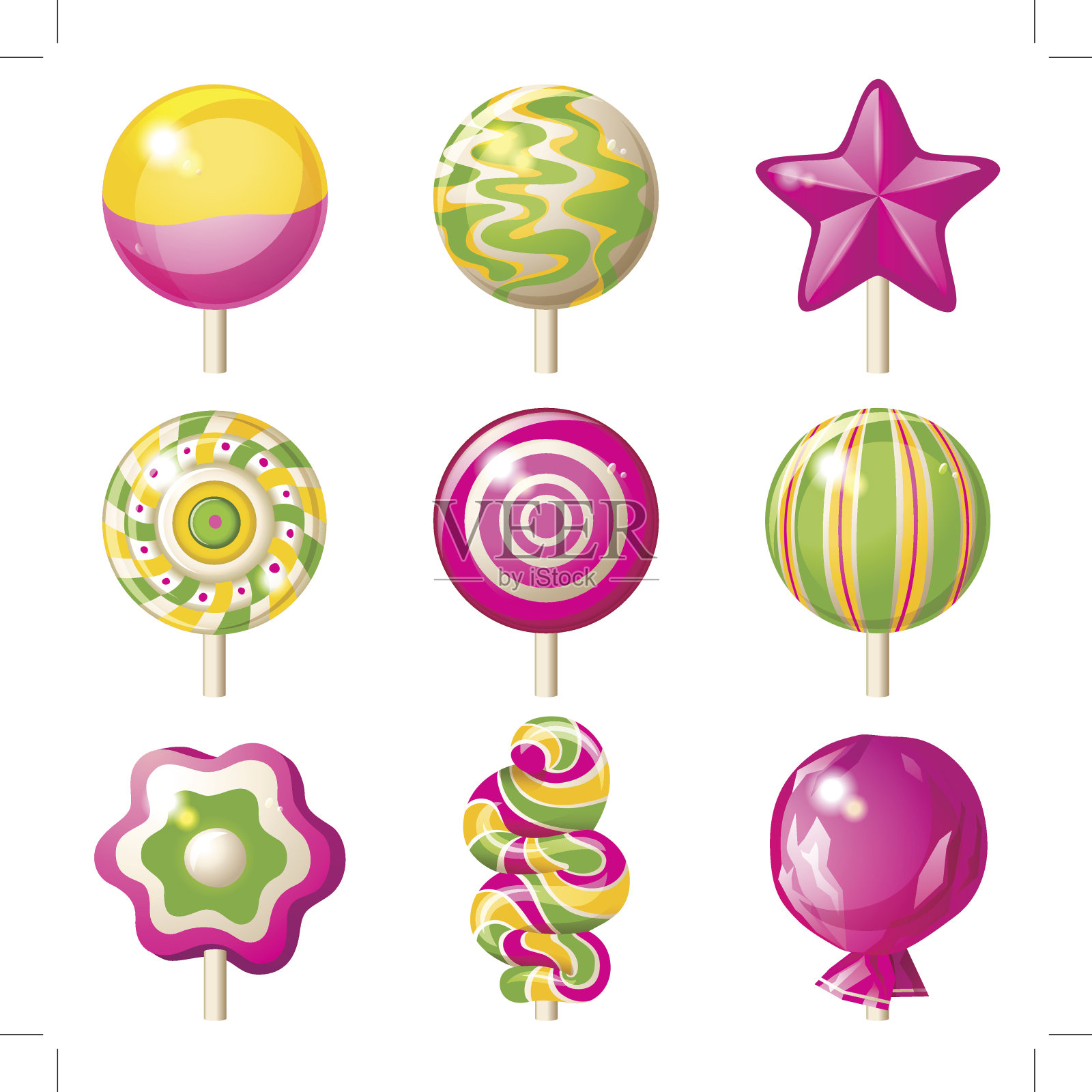 棒棒糖组设计元素图片