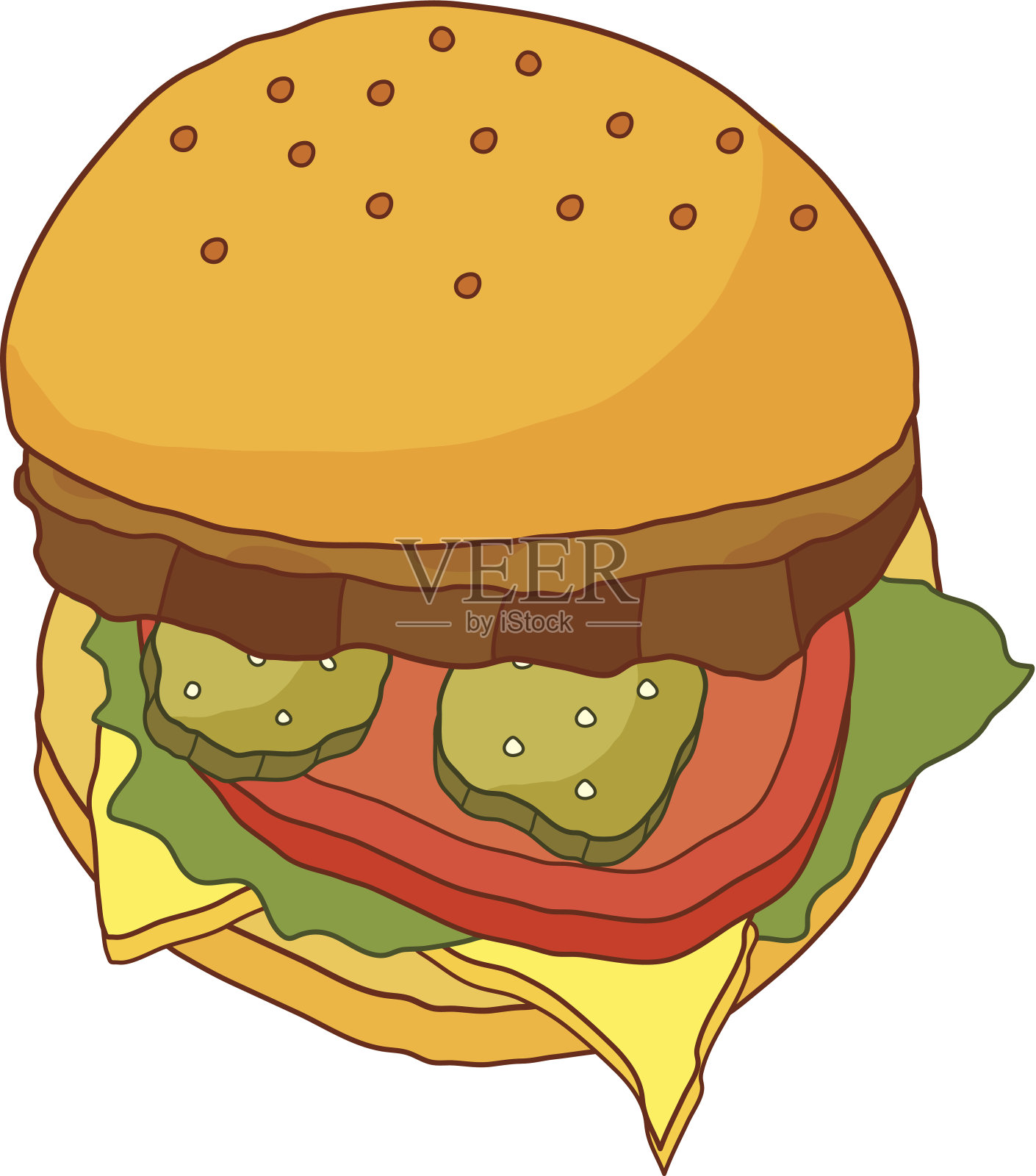 汉堡设计元素图片