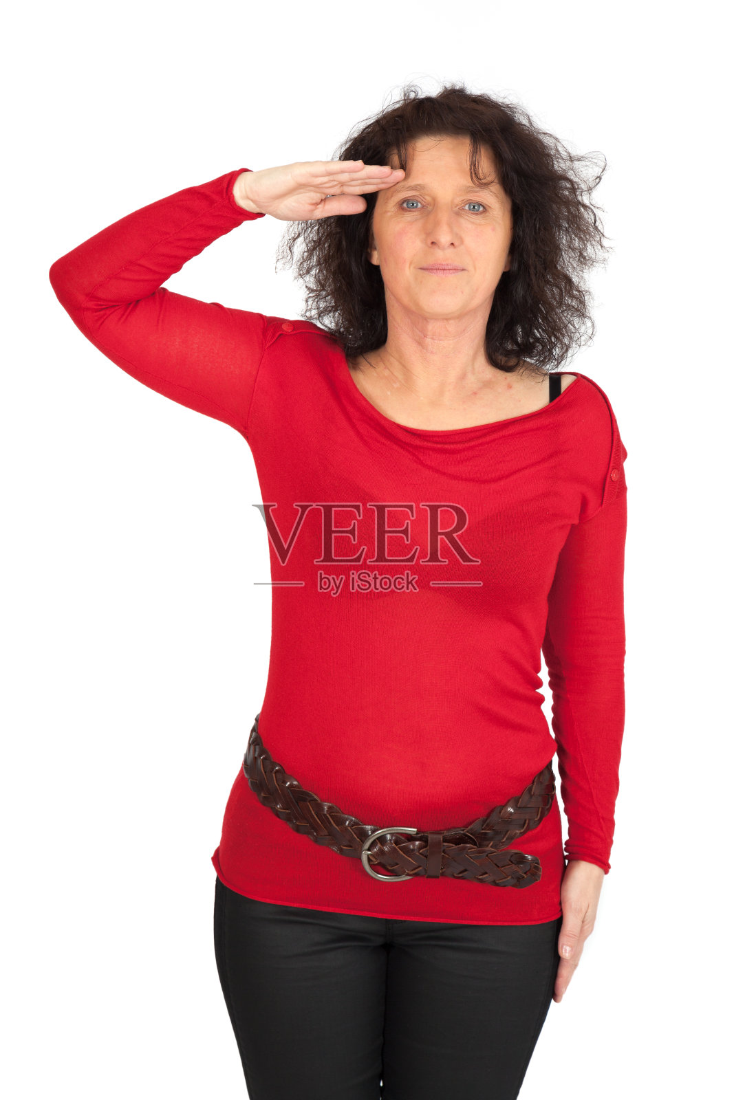 美丽的女人在不同的衣服里有不同的表情照片摄影图片