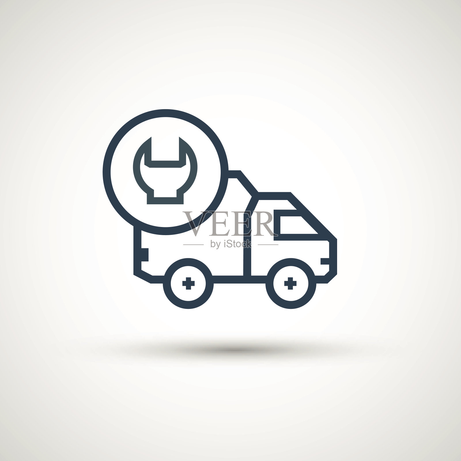 车辆运送服务和货物的图标插画图片素材