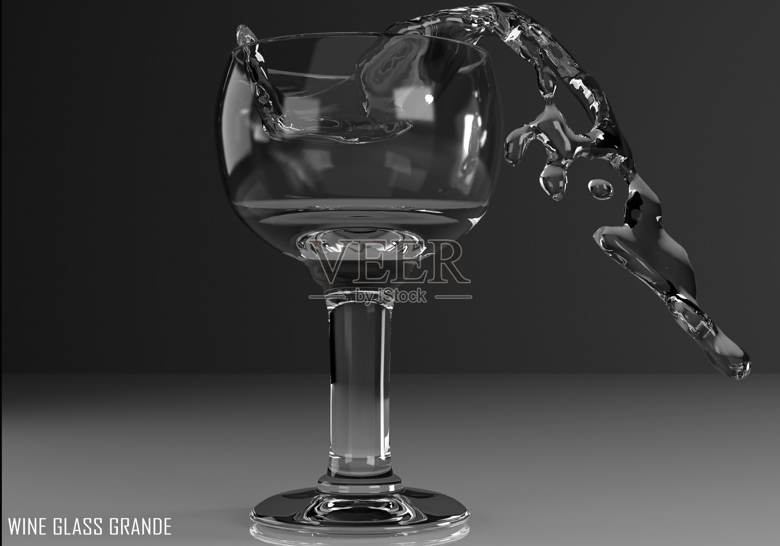 酒杯大3D插图照片摄影图片