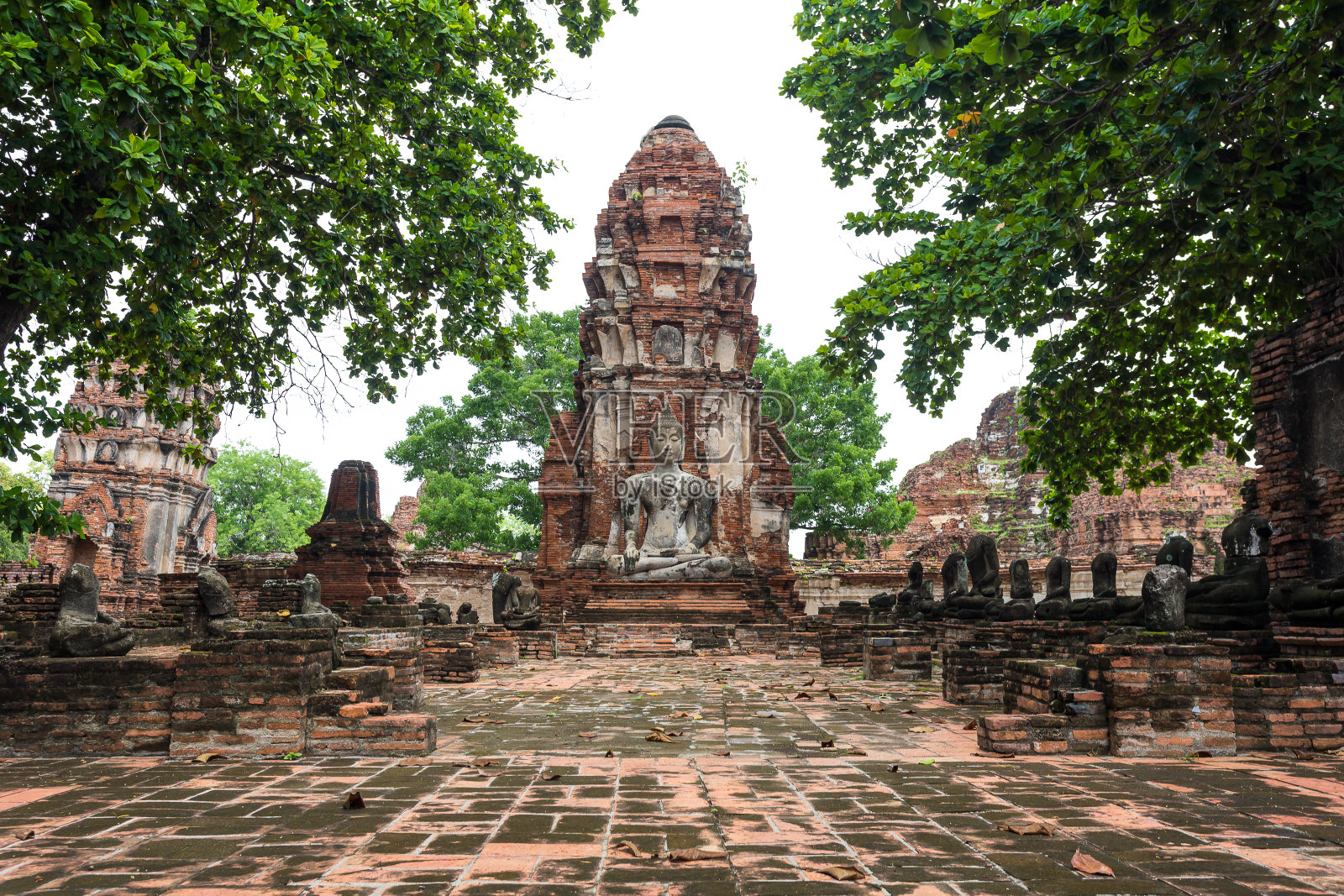 老城区，Phra Nakhon Si Ayutthaya照片摄影图片