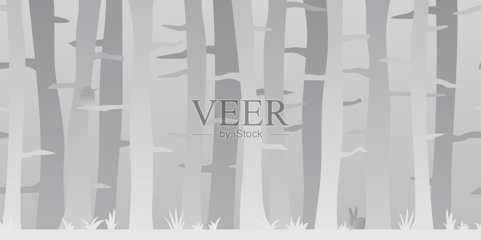 无缝的森林图插画图片素材