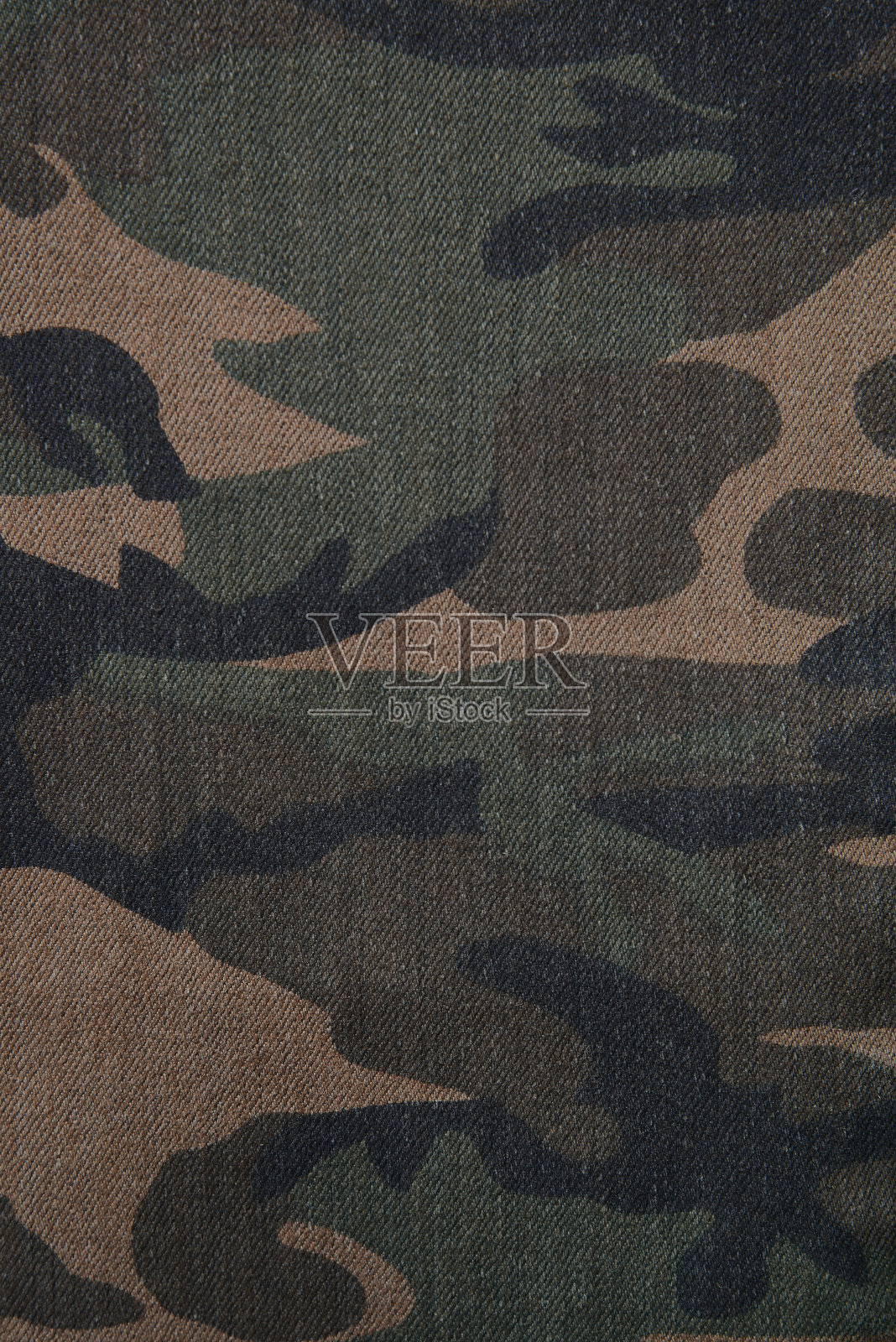 迷彩棕色和绿色牛仔军纺背景垂直照片摄影图片