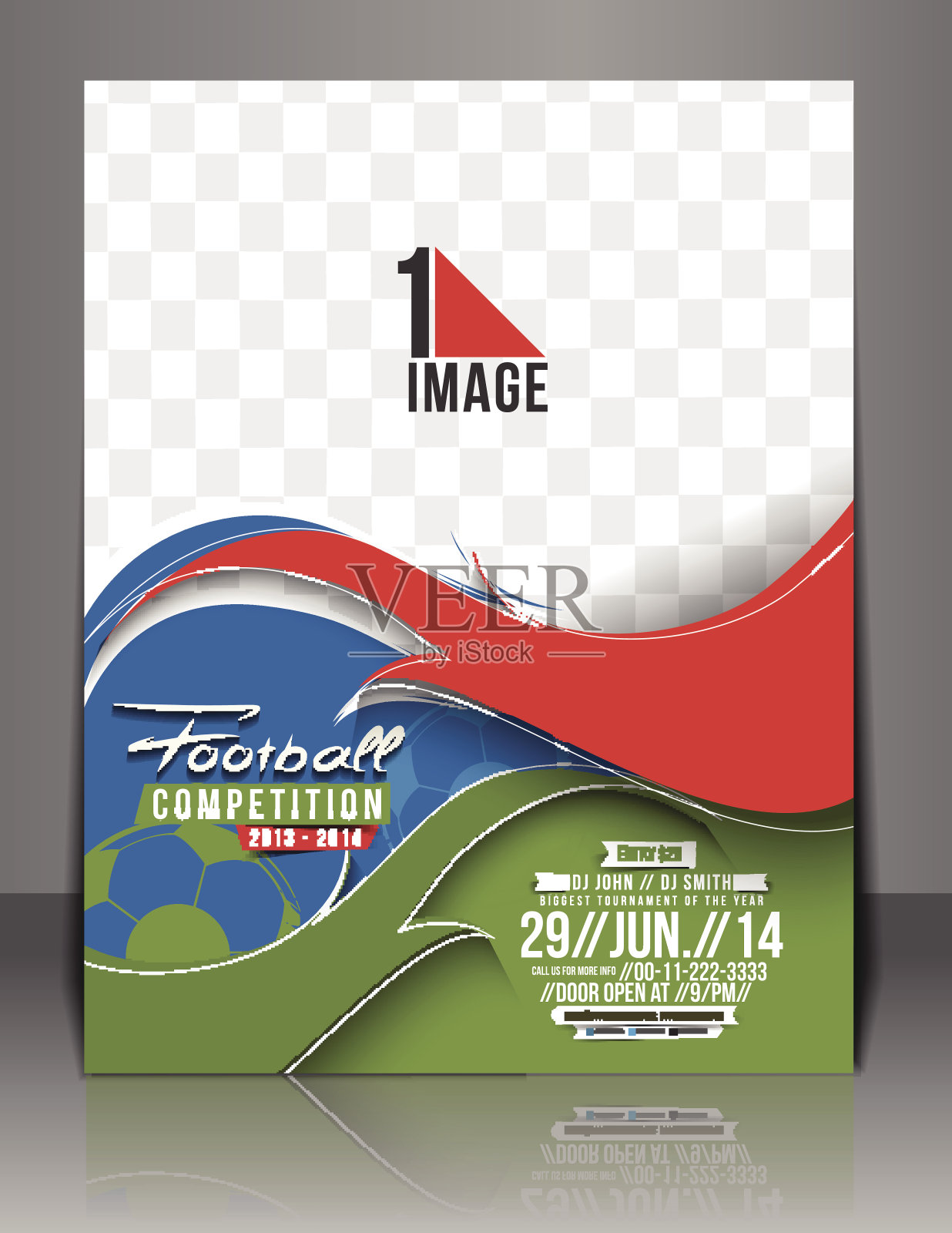 足球比赛传单设计模板素材