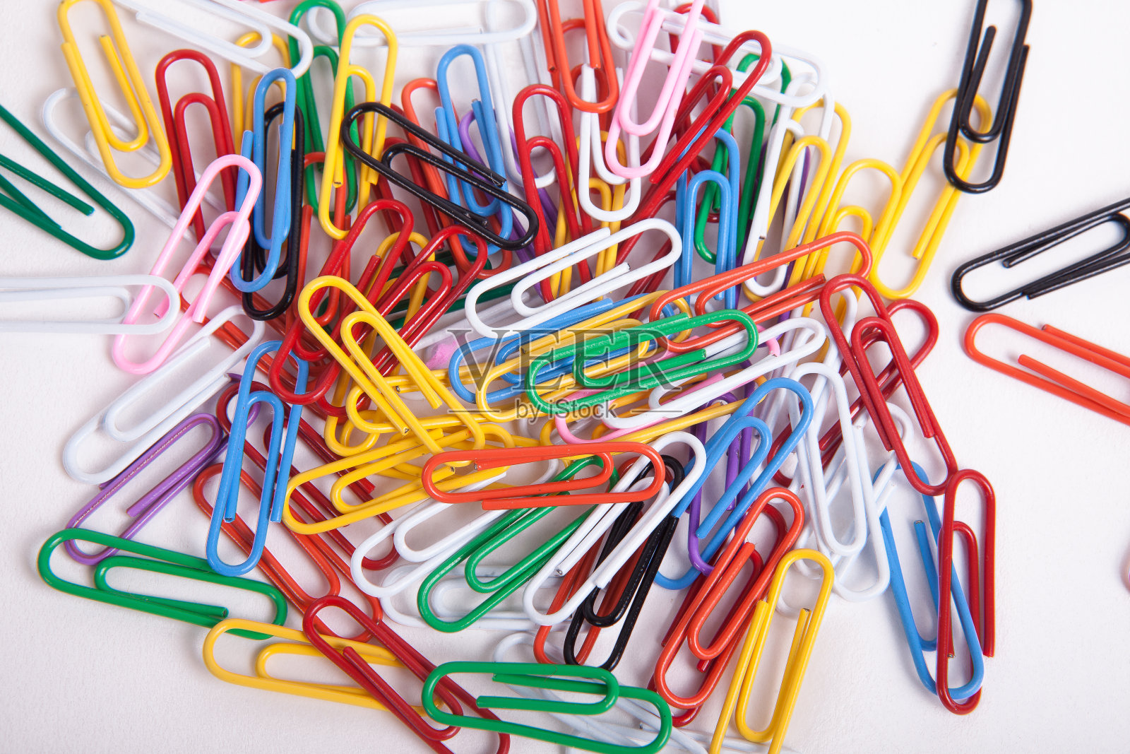 彩色回形针孤立照片摄影图片