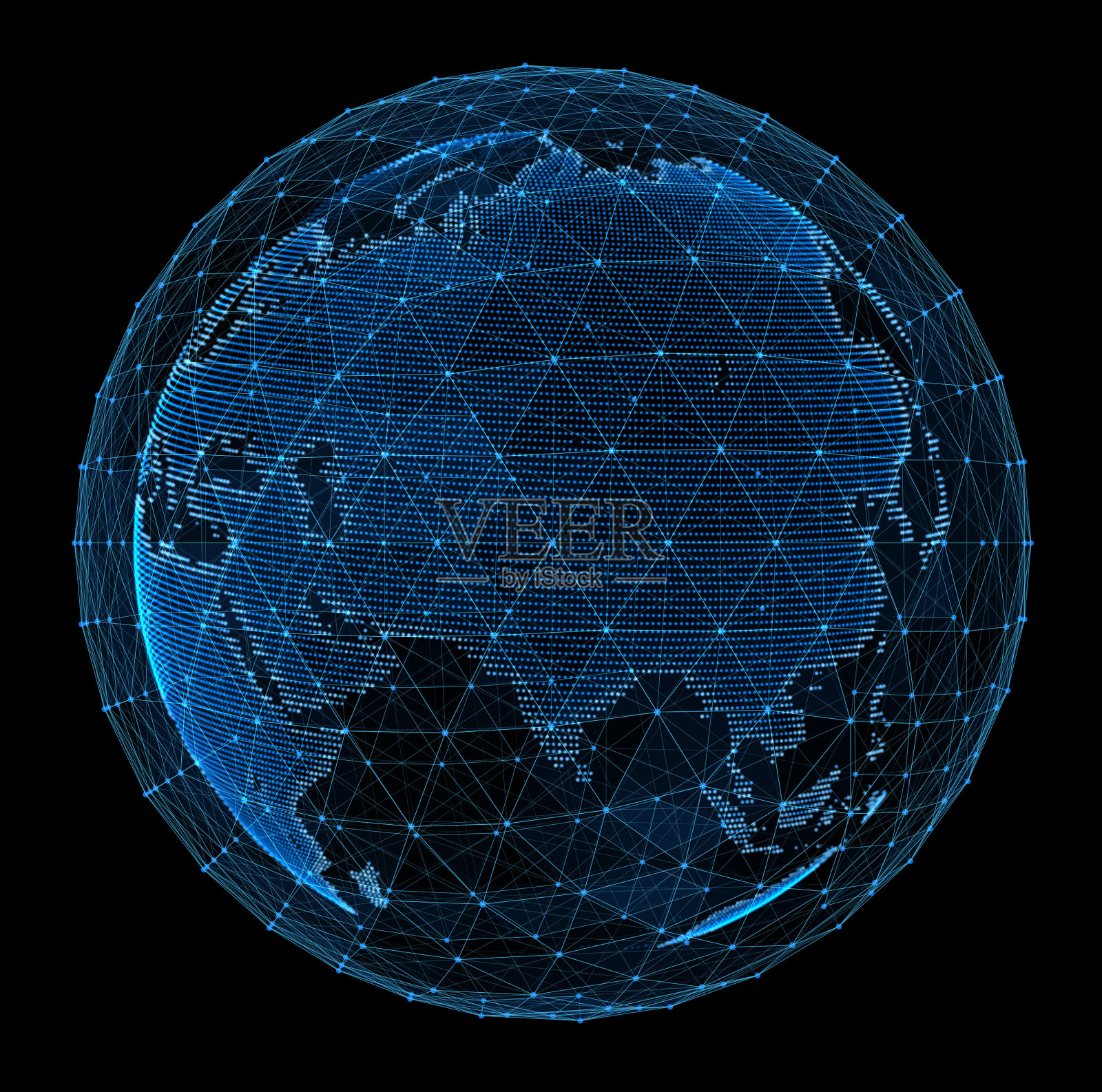 全球电信网络抽象地图照片摄影图片