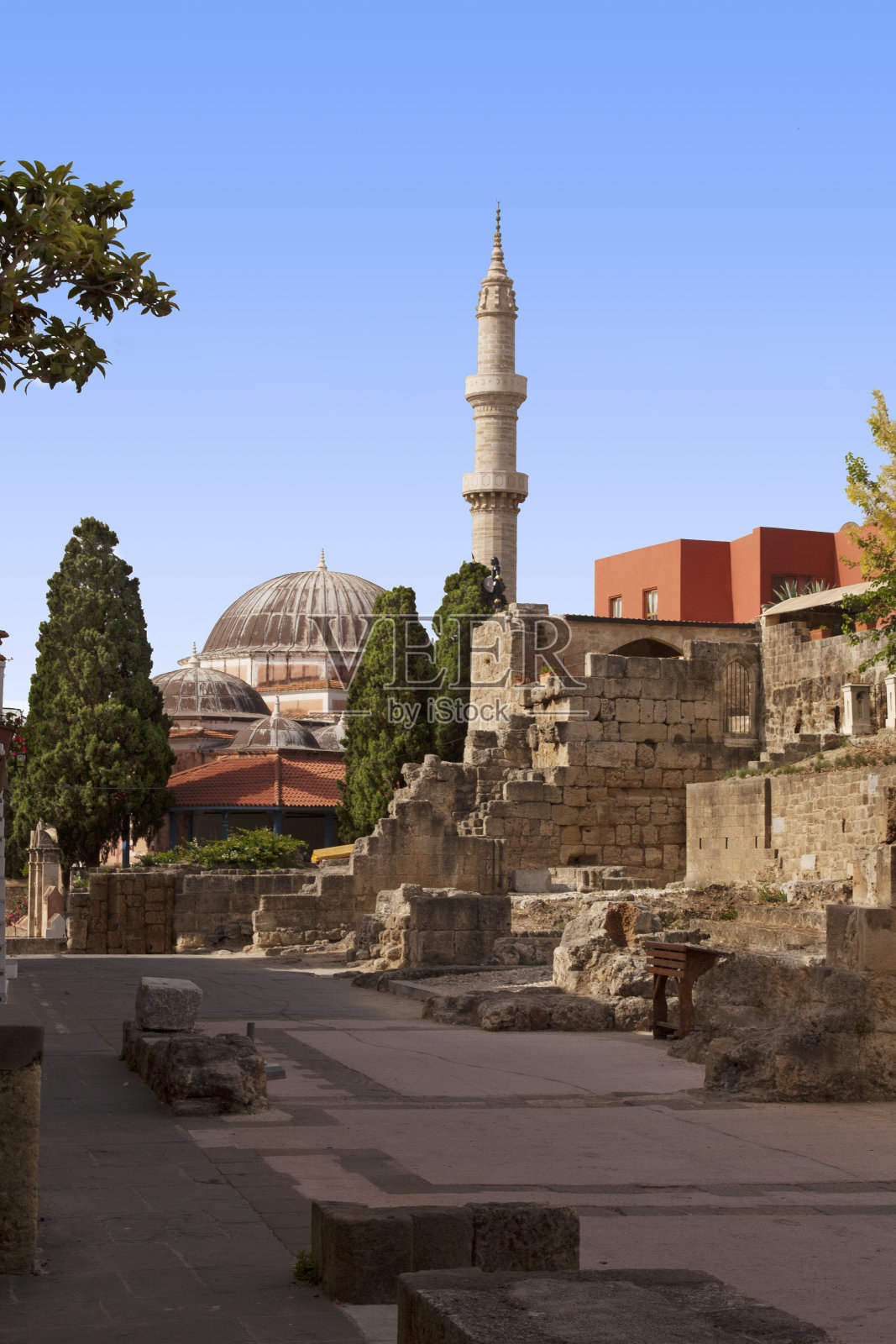 罗德地标苏莱曼清真寺照片摄影图片