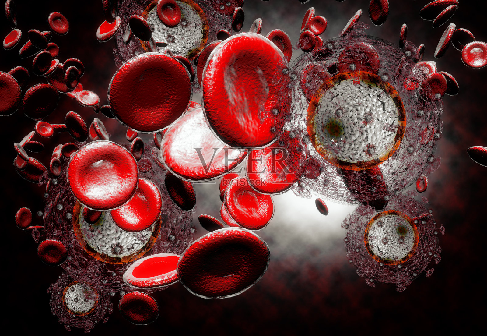 艾滋病的HIV病毒照片摄影图片