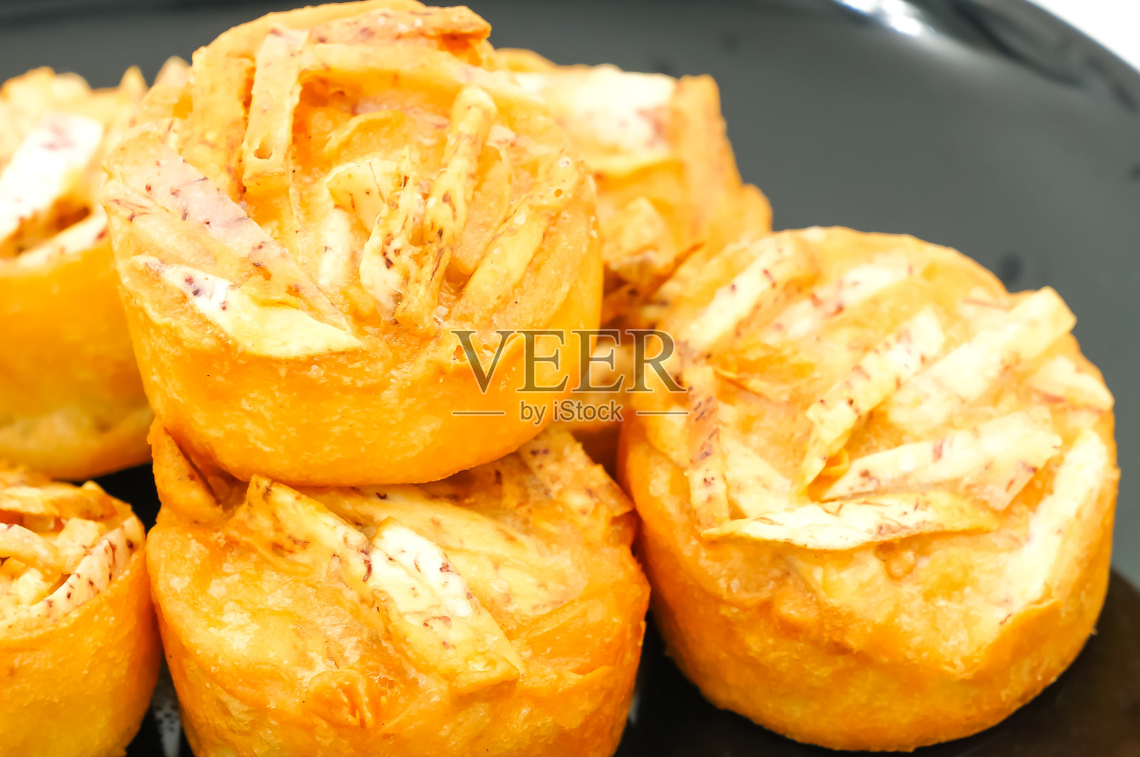 油炸芋头照片摄影图片