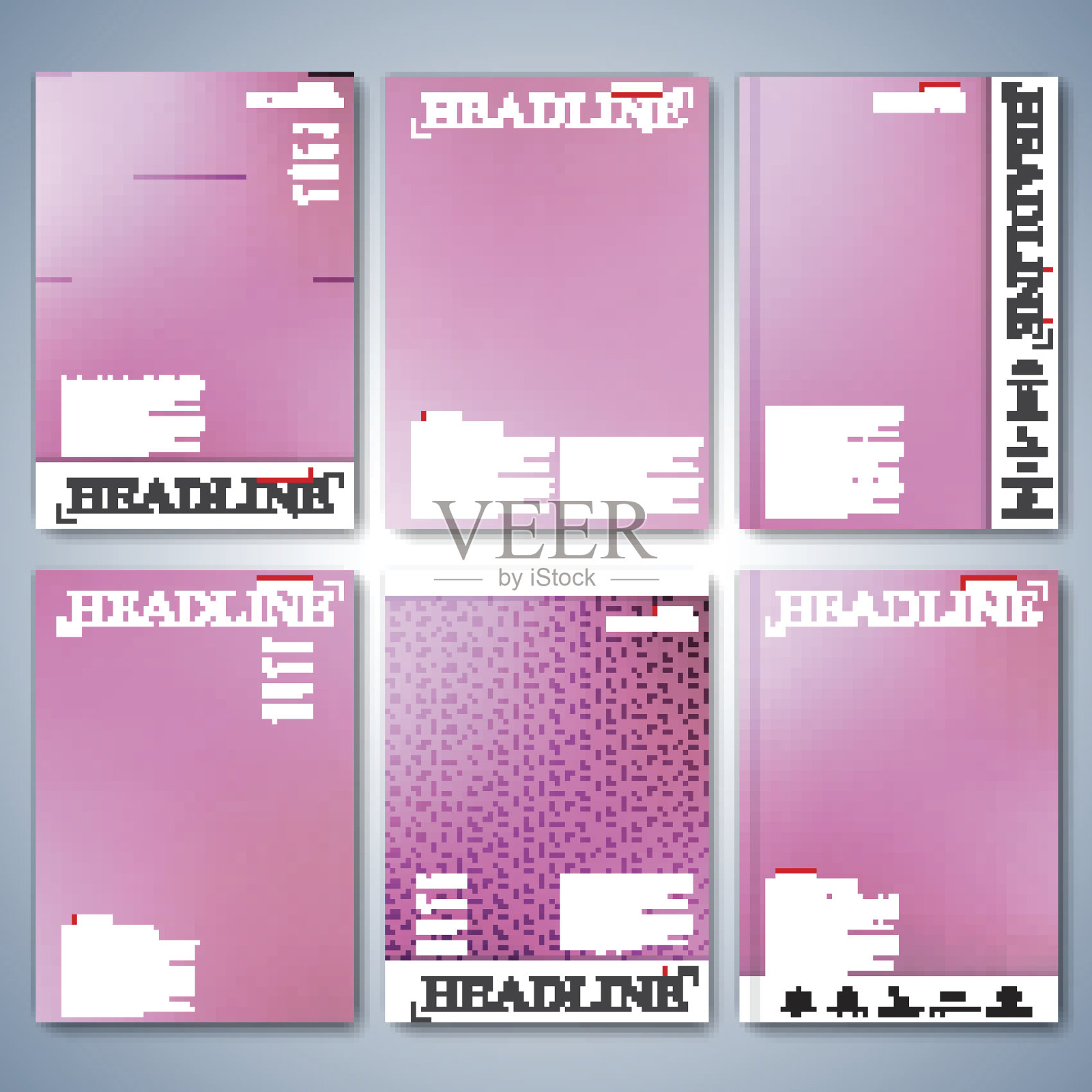 现代套的小册子，传单，小册子，封面或年度报告设计模板素材