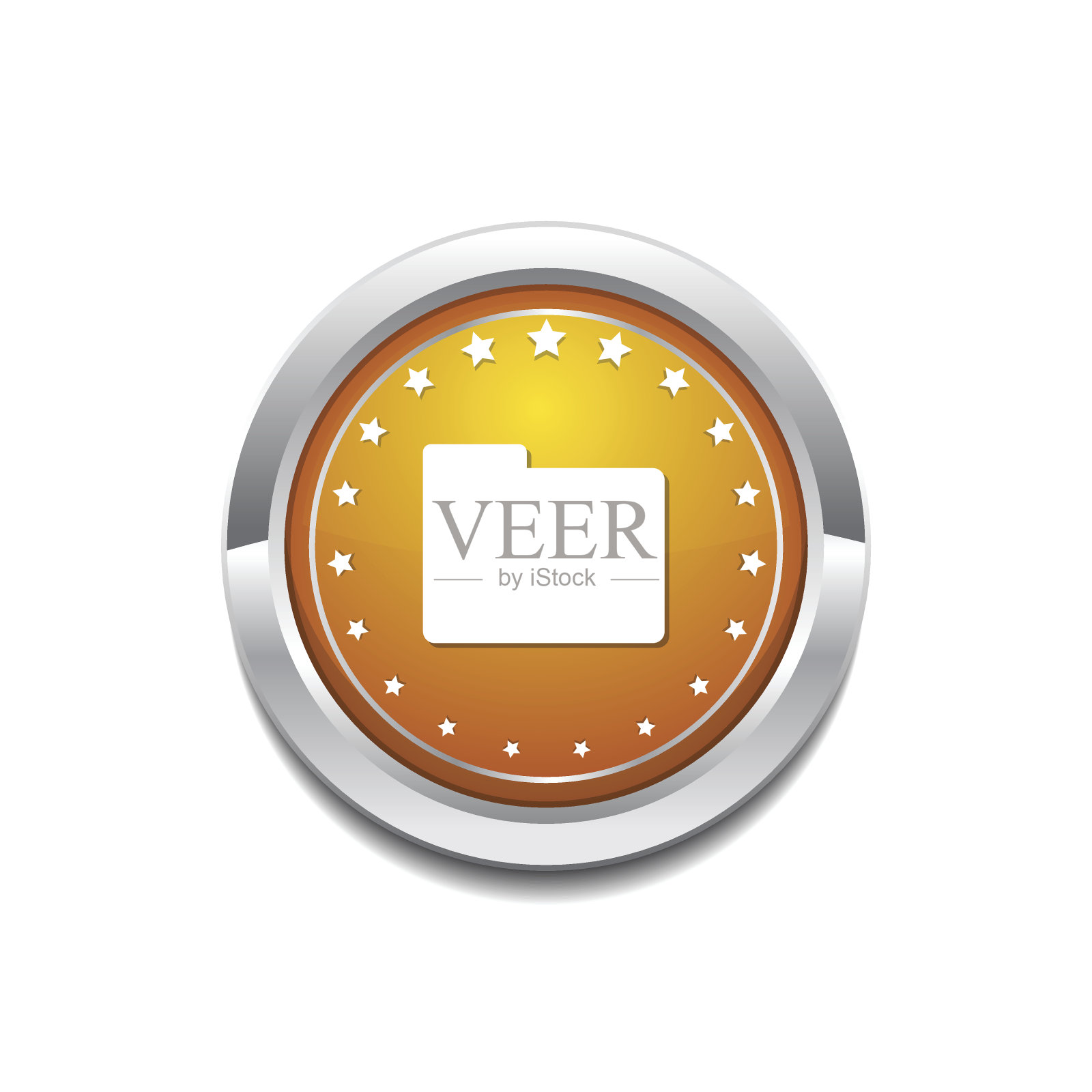 文件夹黄色矢量图标按钮设计元素图片