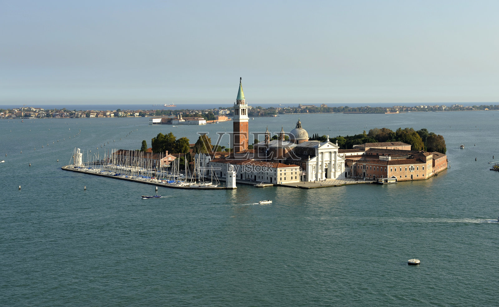 威尼斯湾-圣乔治马焦雷岛照片摄影图片
