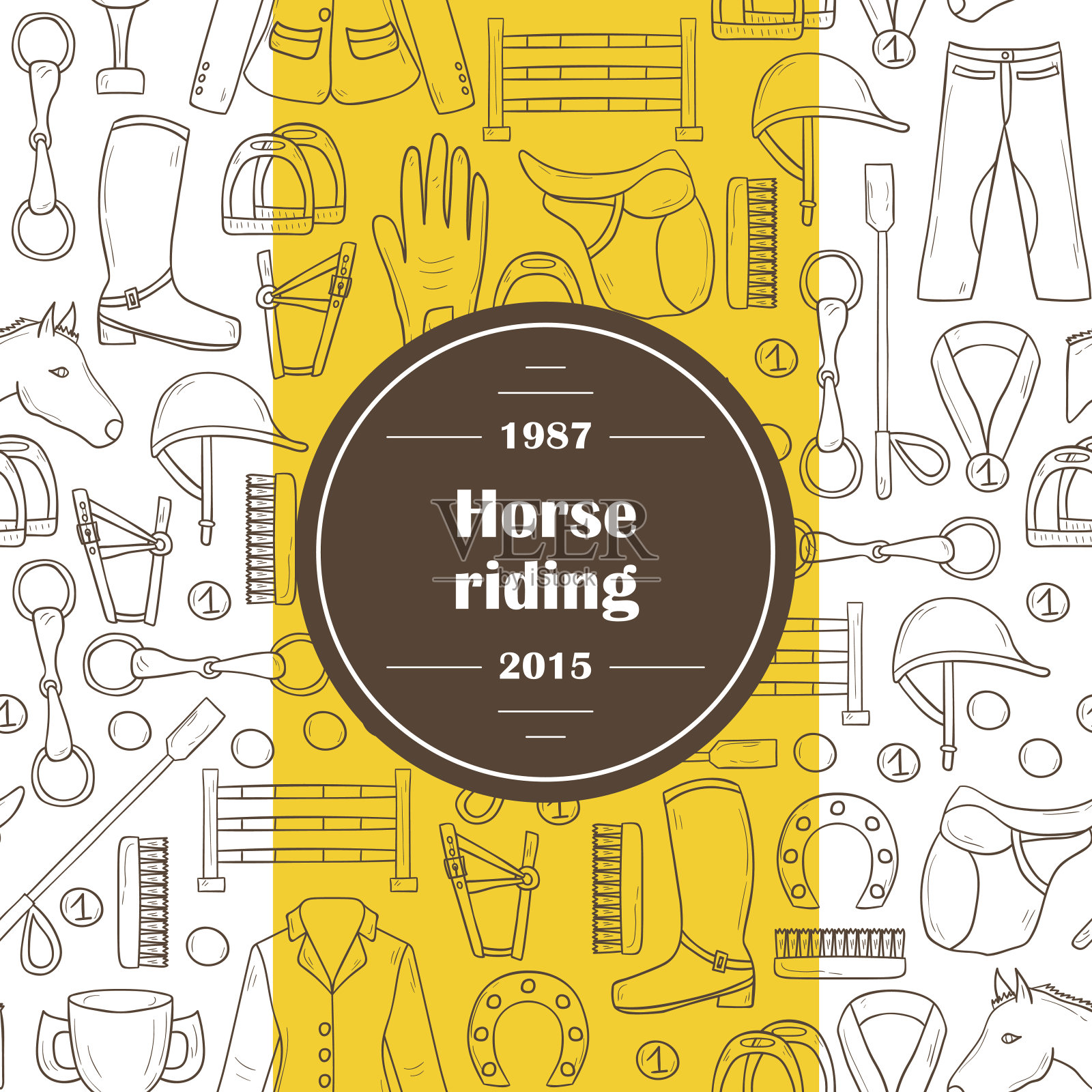 骑马的概念插画图片素材