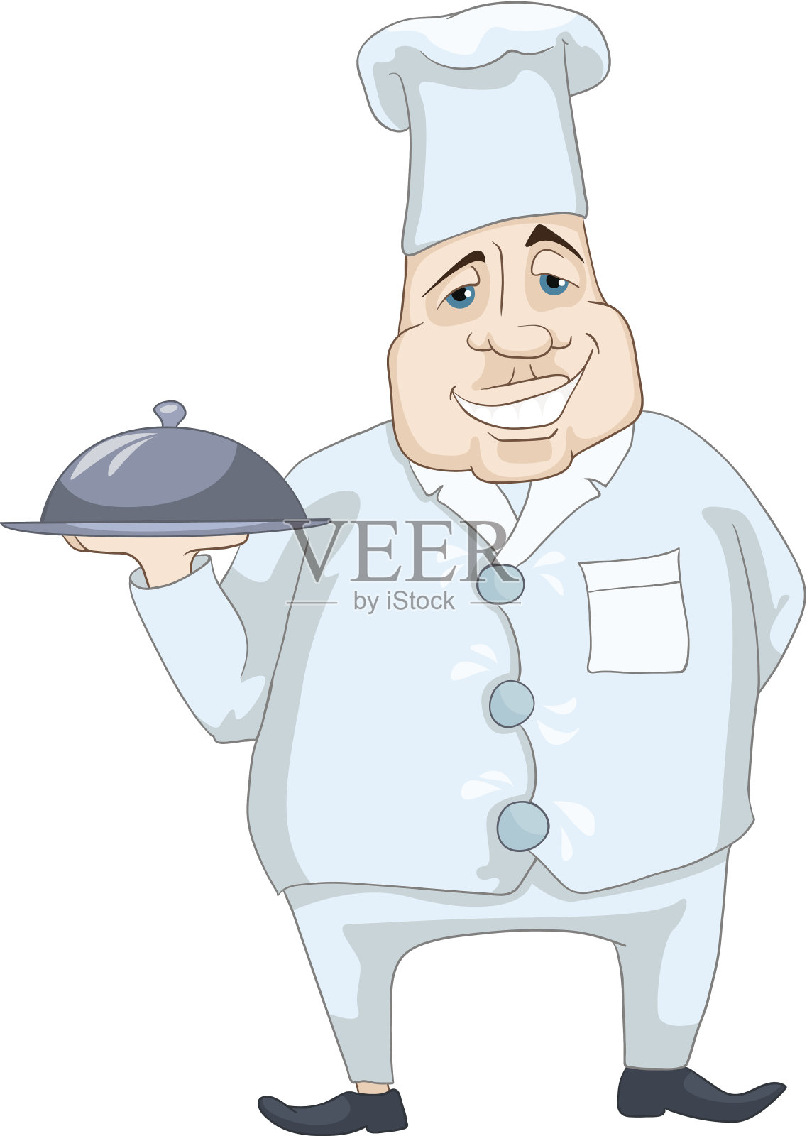 欢快的胖男人插画图片素材