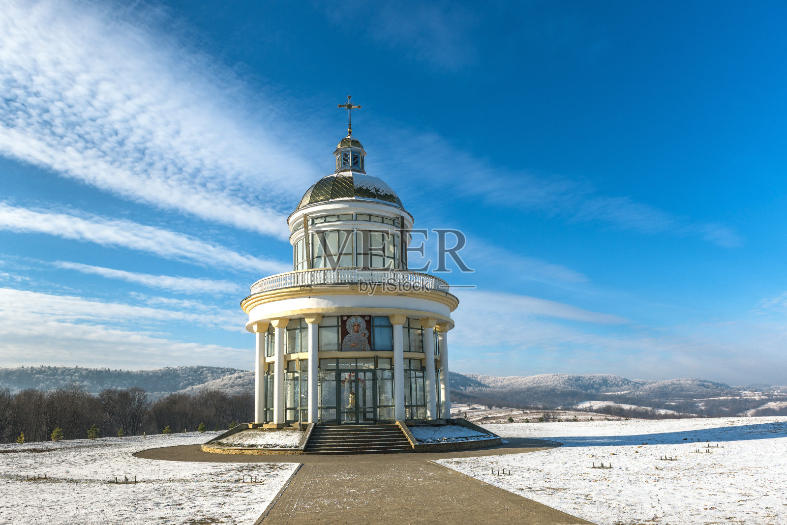 Hoshiv圣巴西勒的修道院。乌克兰。2016年1月4日。照片摄影图片