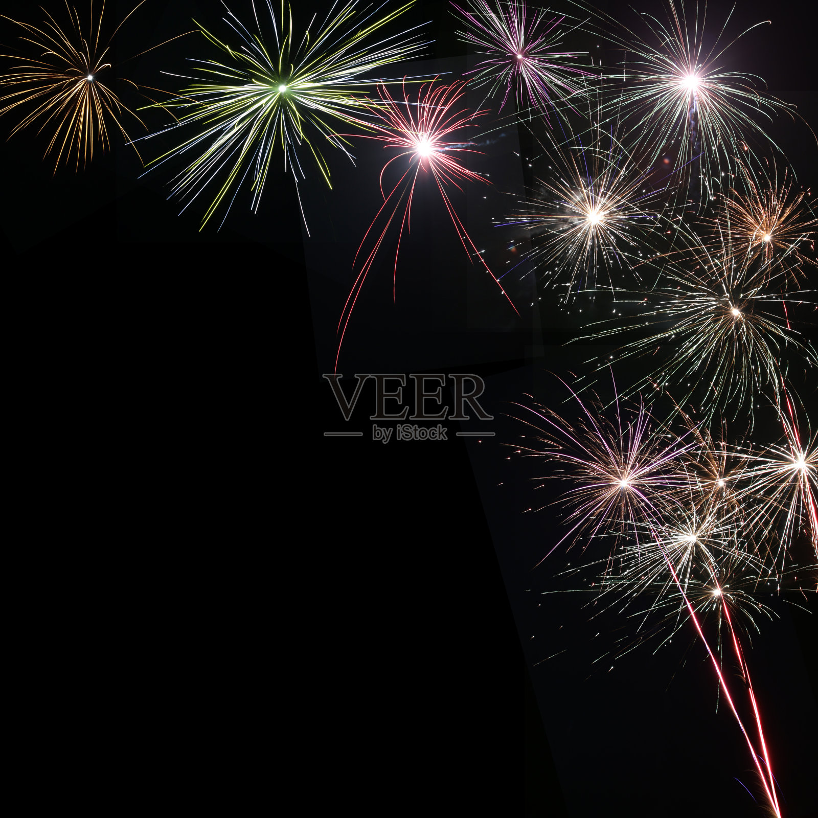 五颜六色的烟花照片摄影图片