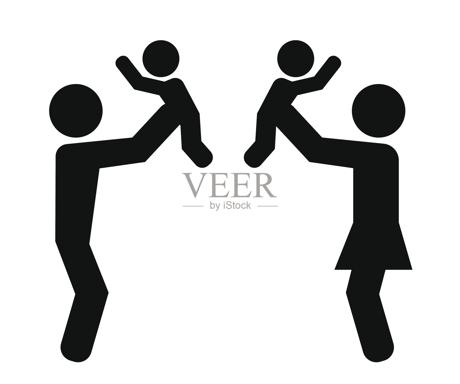 有了孩子的男人和女人设计元素图片