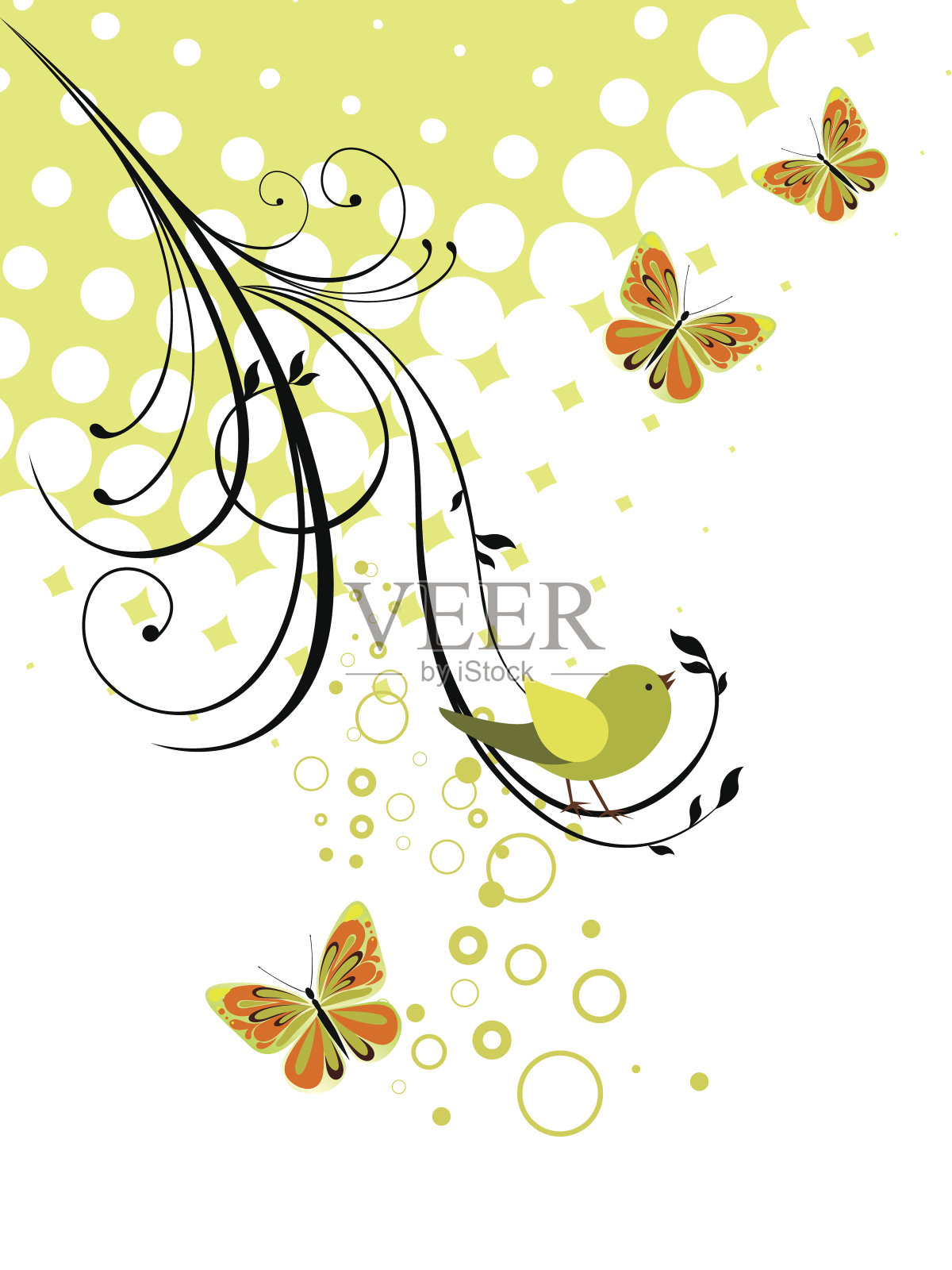 花的设计插画图片素材