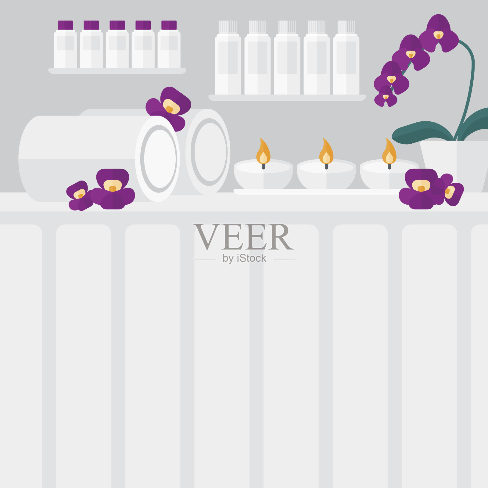 水疗中心背景插画图片素材