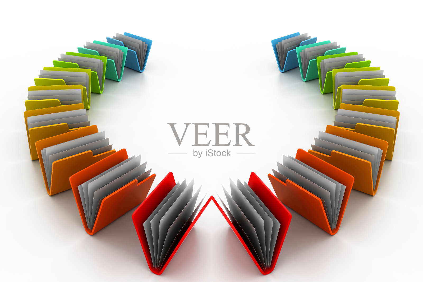 五颜六色的文件夹照片摄影图片