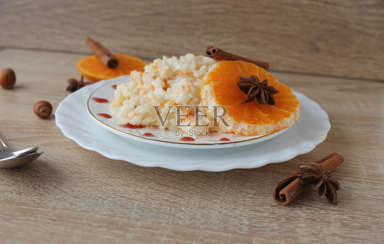 南瓜和橘子粥照片摄影图片