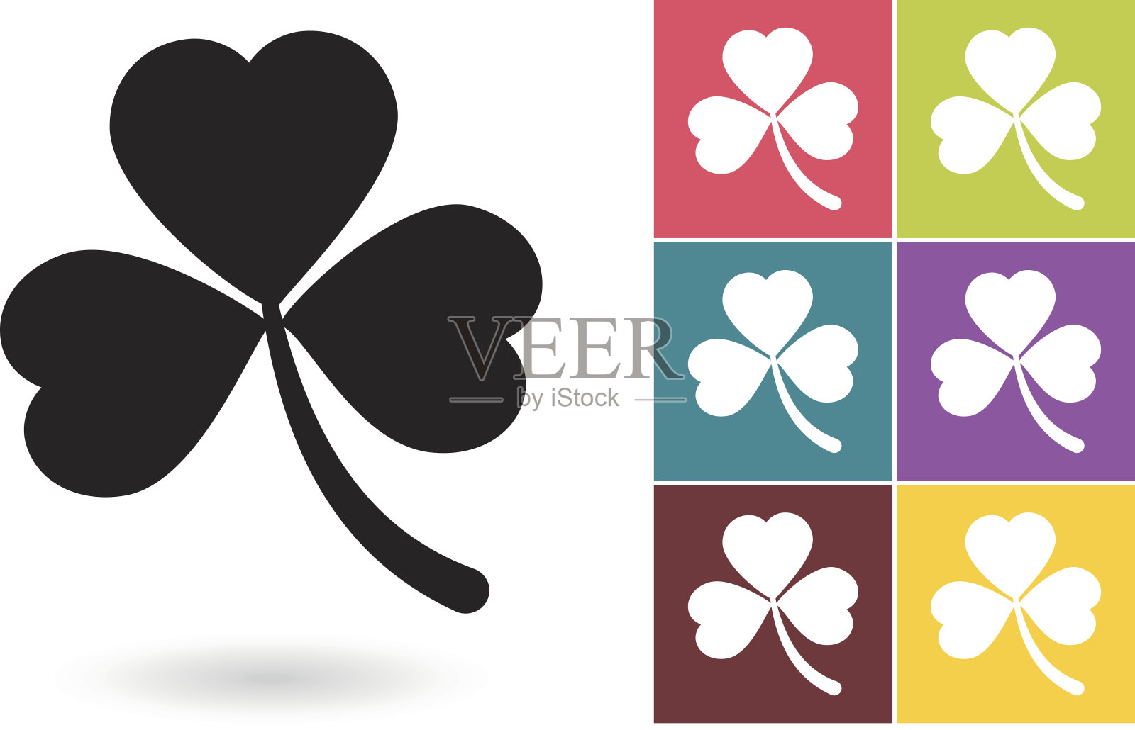 三叶草矢量图标图标素材