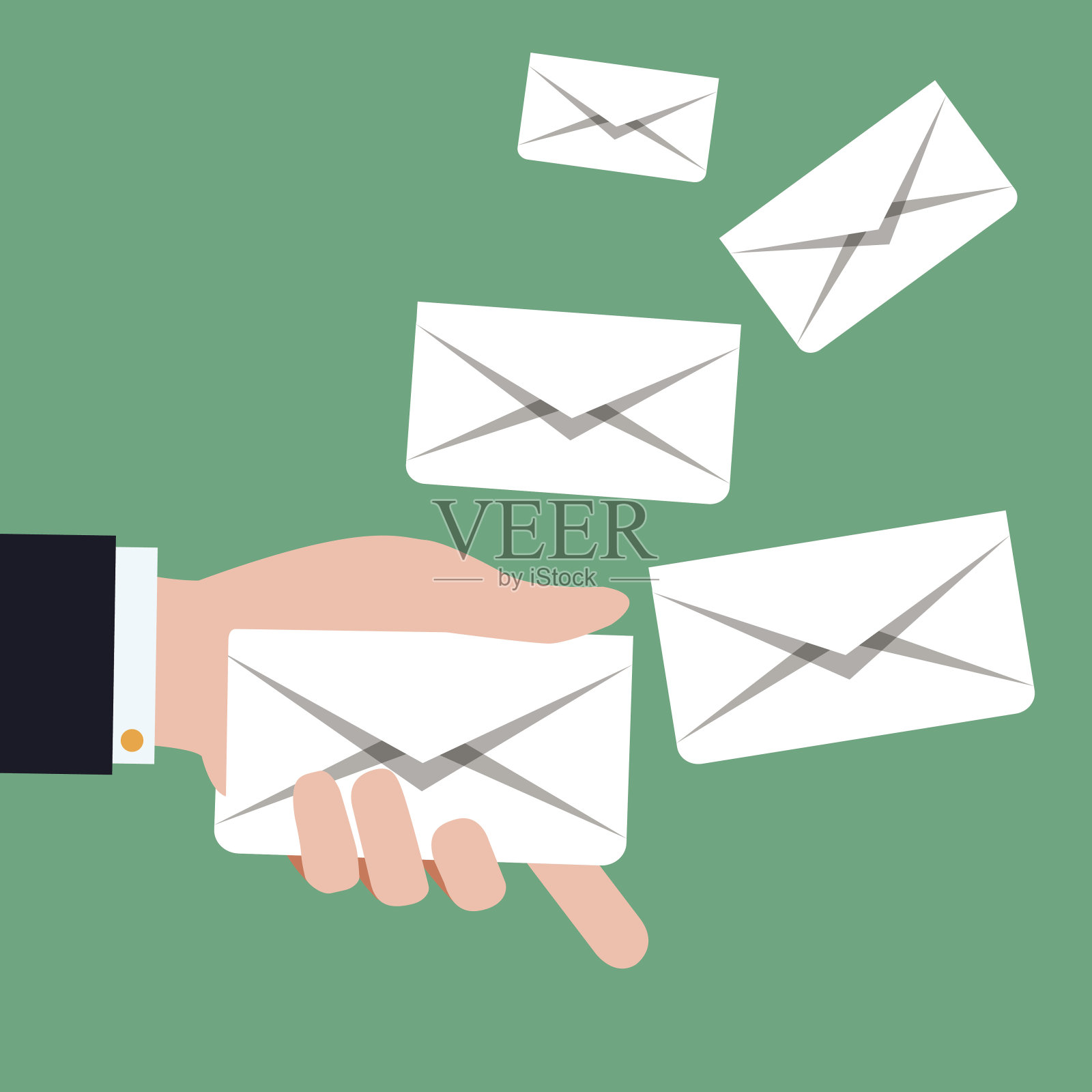 电子邮件营销设计。插画图片素材