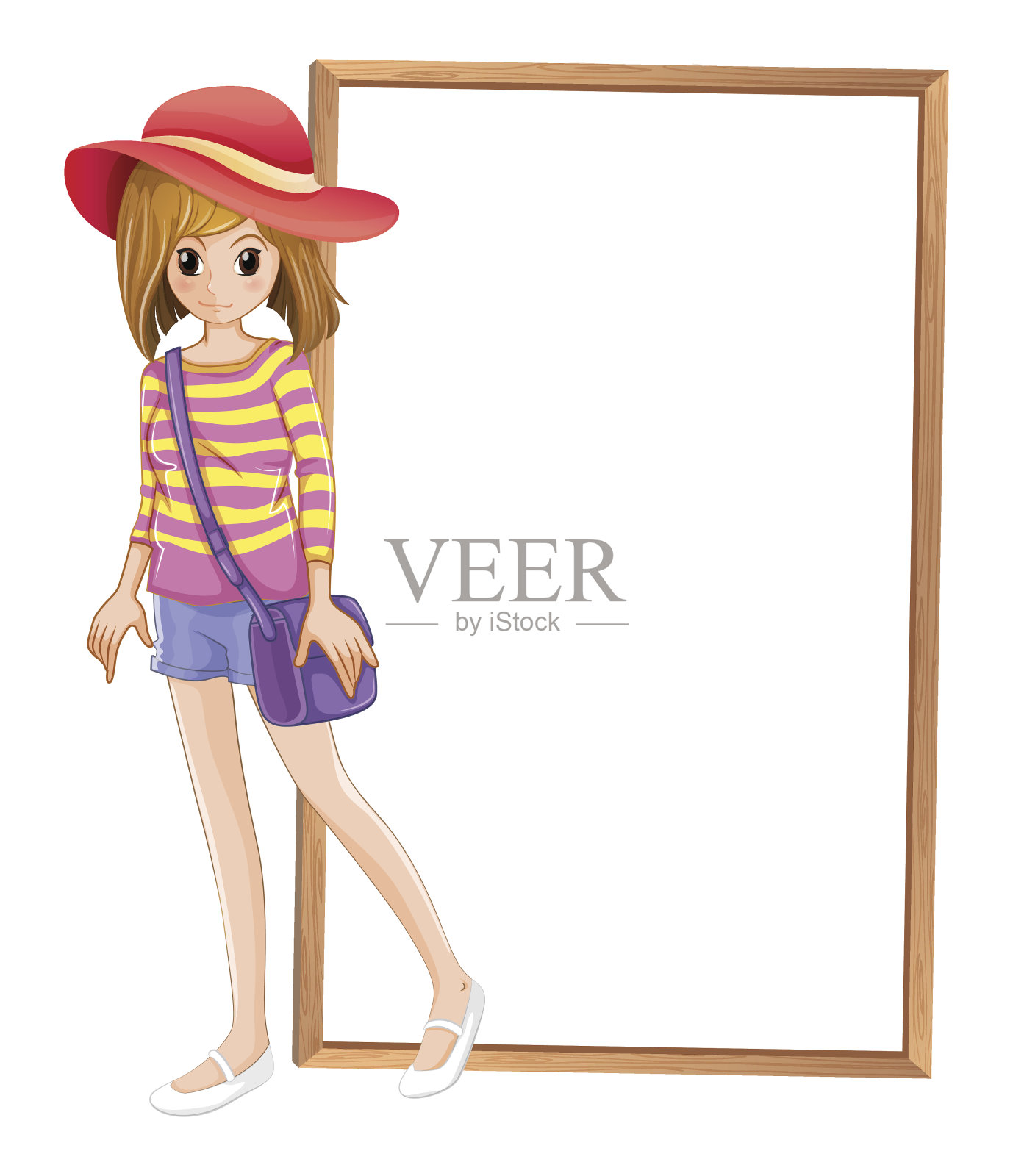 空镜框前的时尚少年设计元素图片