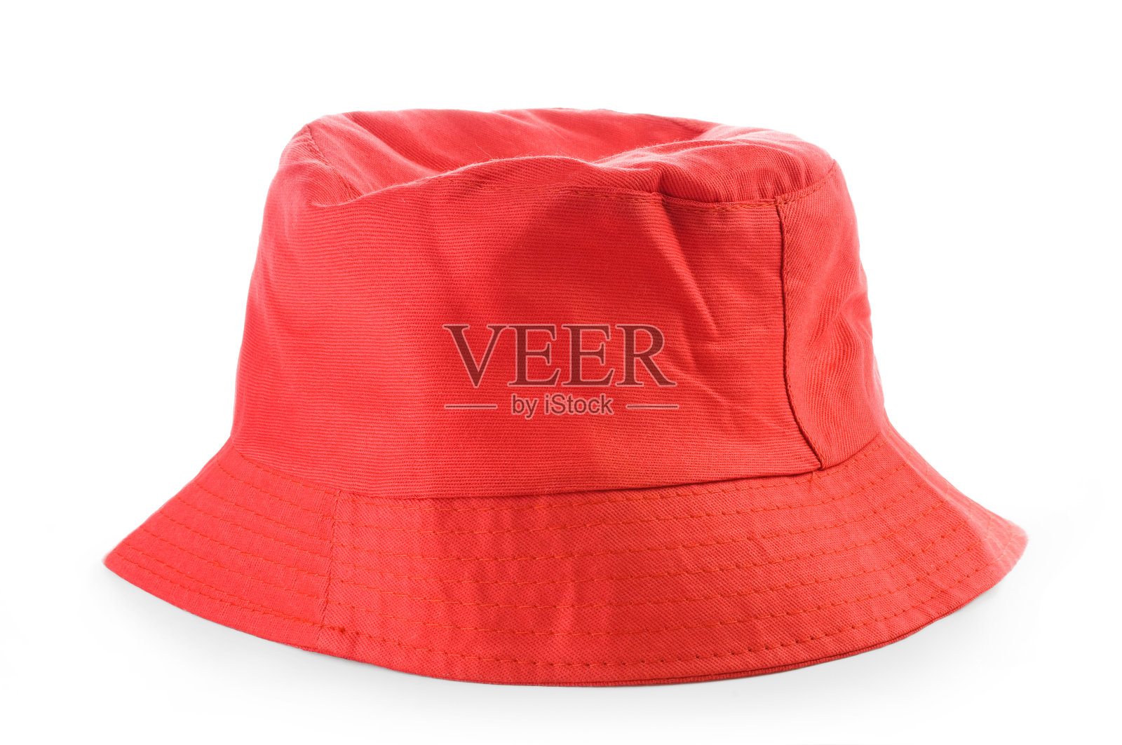 白色背景上的红色巴拿马照片摄影图片